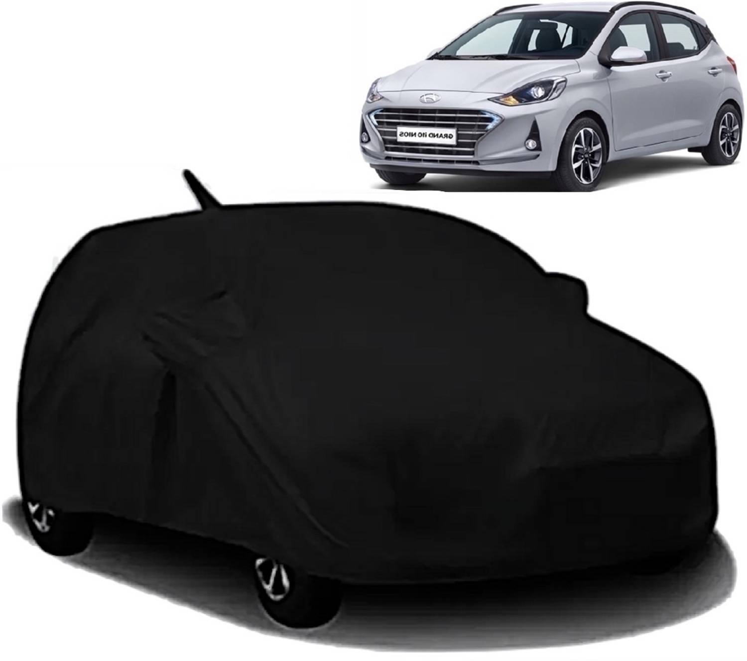 ALMICS Car Cover For Hyundai Grand i10 Nios (With Mirror Pockets)