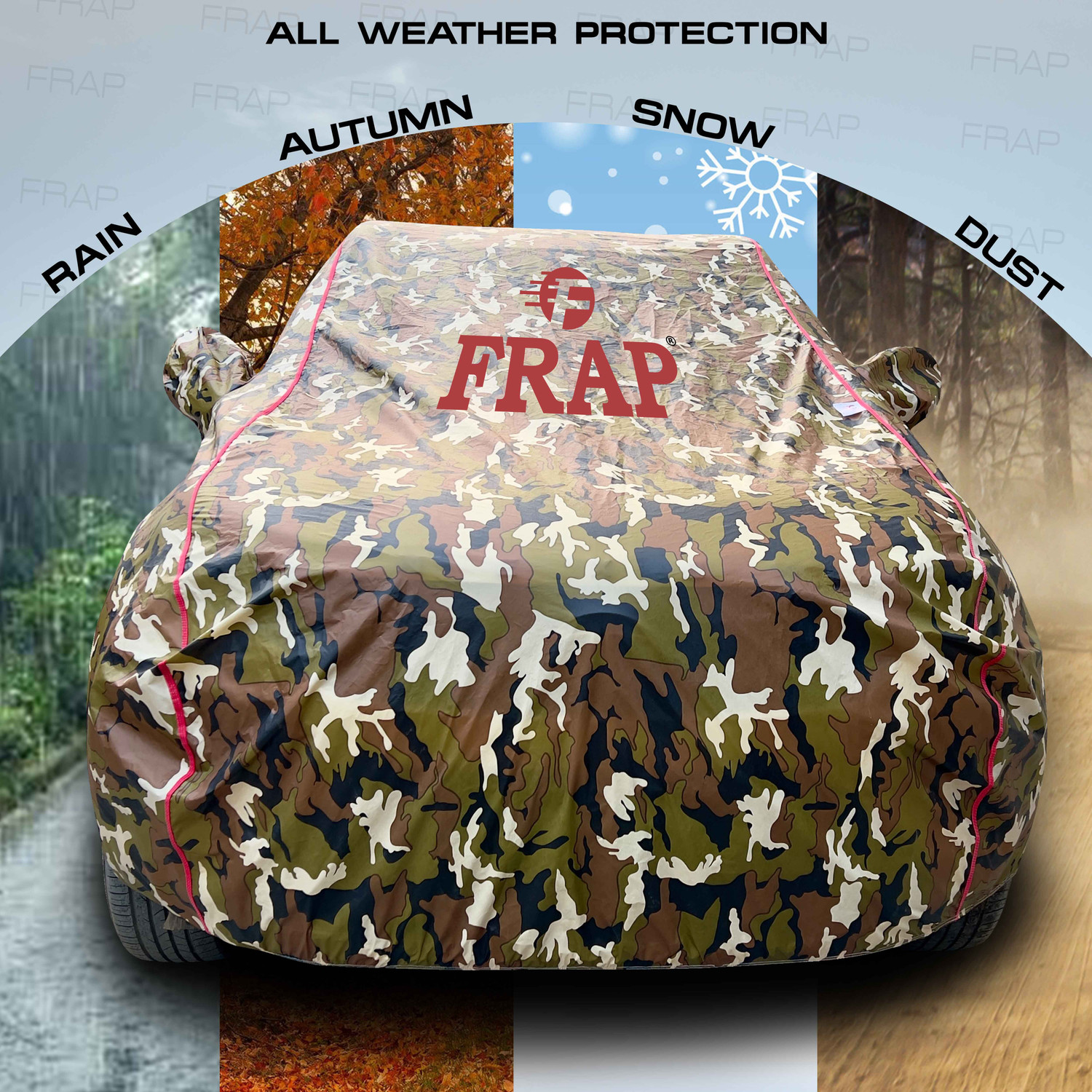 Image of Frap Car Cover For Maruti Suzuki Swift, Swift RS, Swift LXI, Swift VXI, Swift ZXI (With Mirror Pockets)