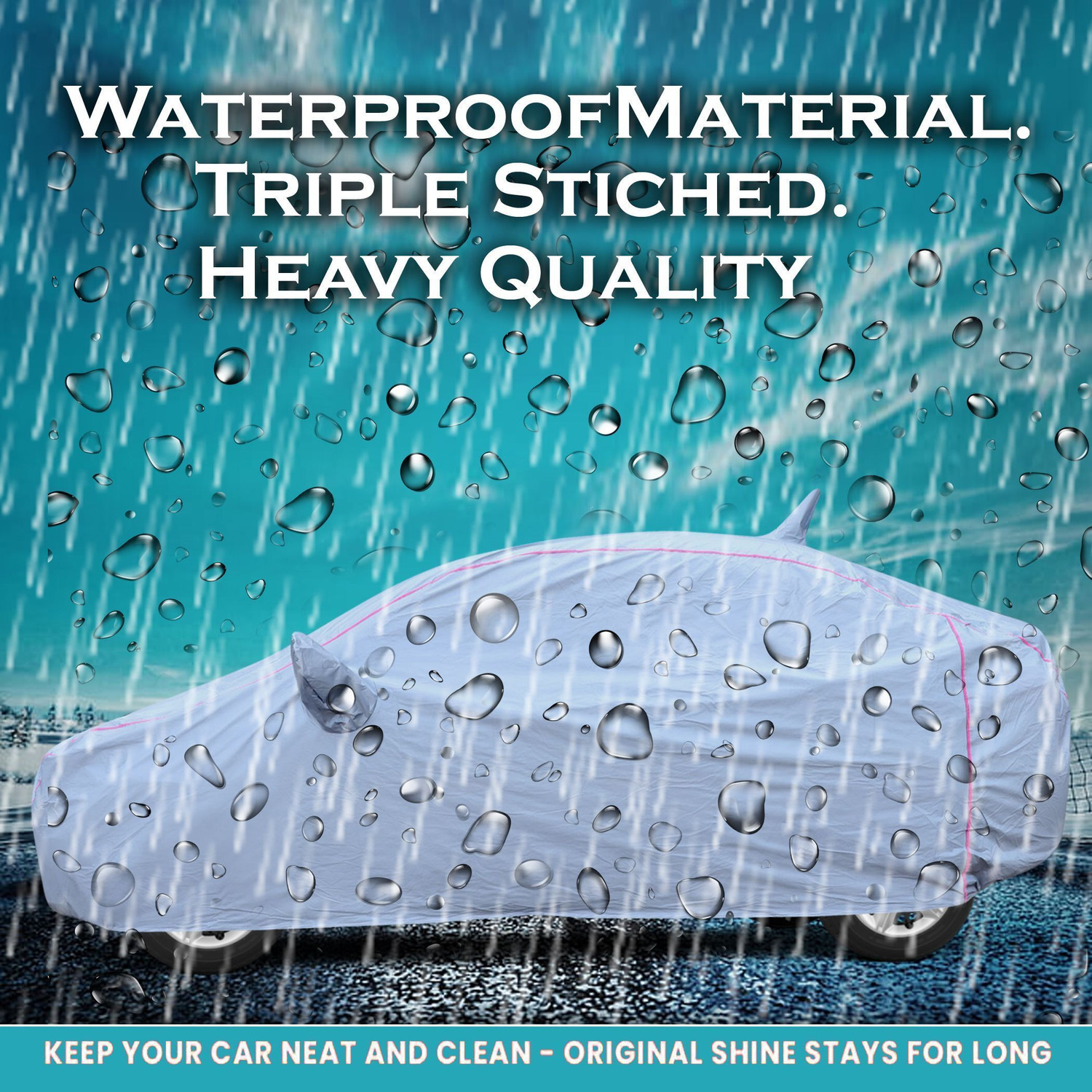 Image of G G K RANTAL Car Cover For Tata Punch (With Mirror Pockets)