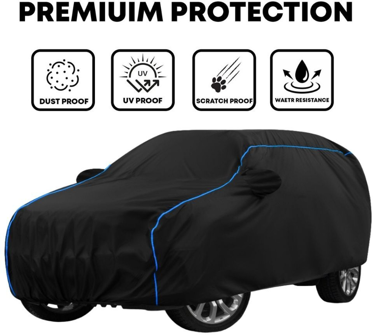 Image of VOICO Car Cover For Kia Sonet (With Mirror Pockets)