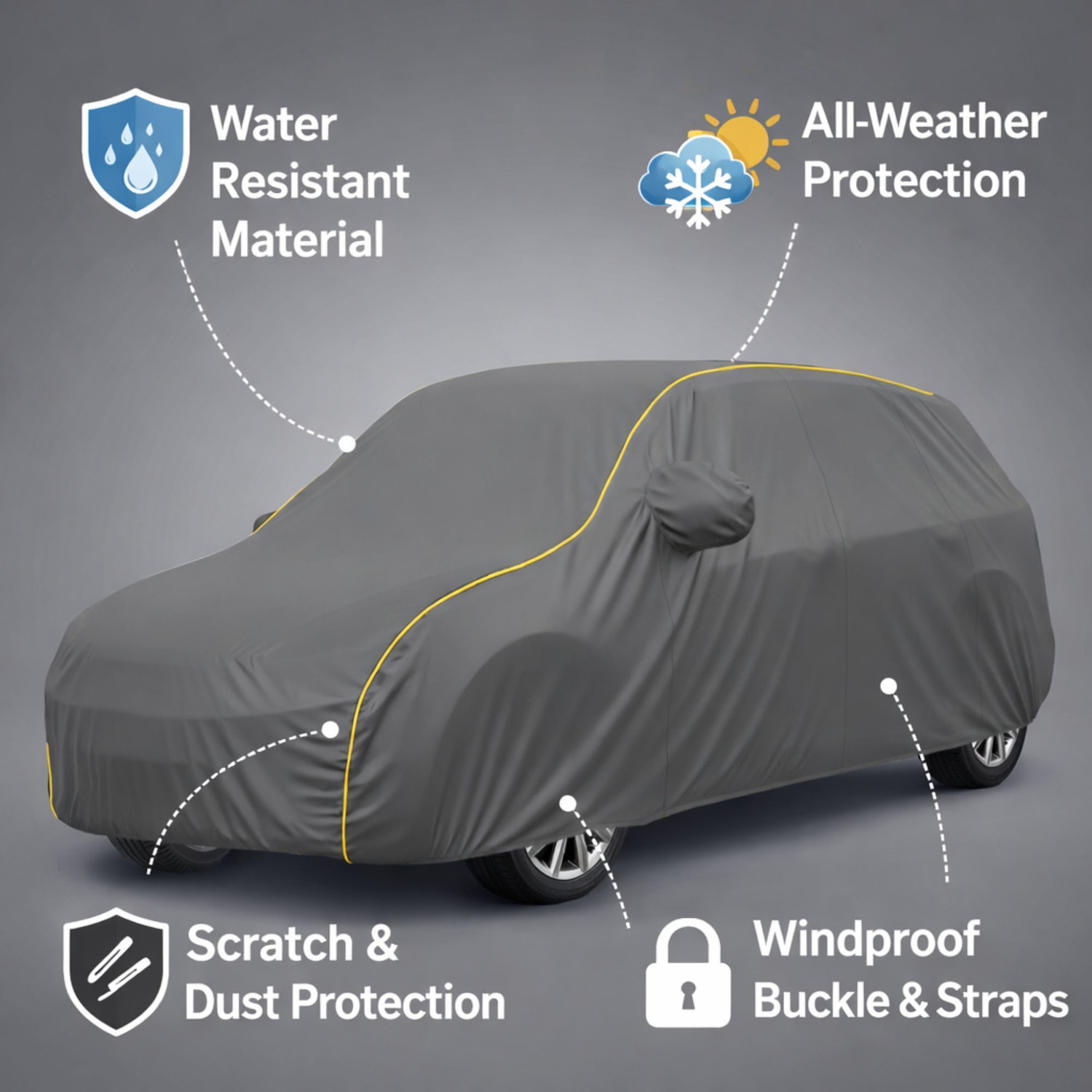 Image of Car Styling Car Cover For Maruti Fronx (With Mirror Pockets)