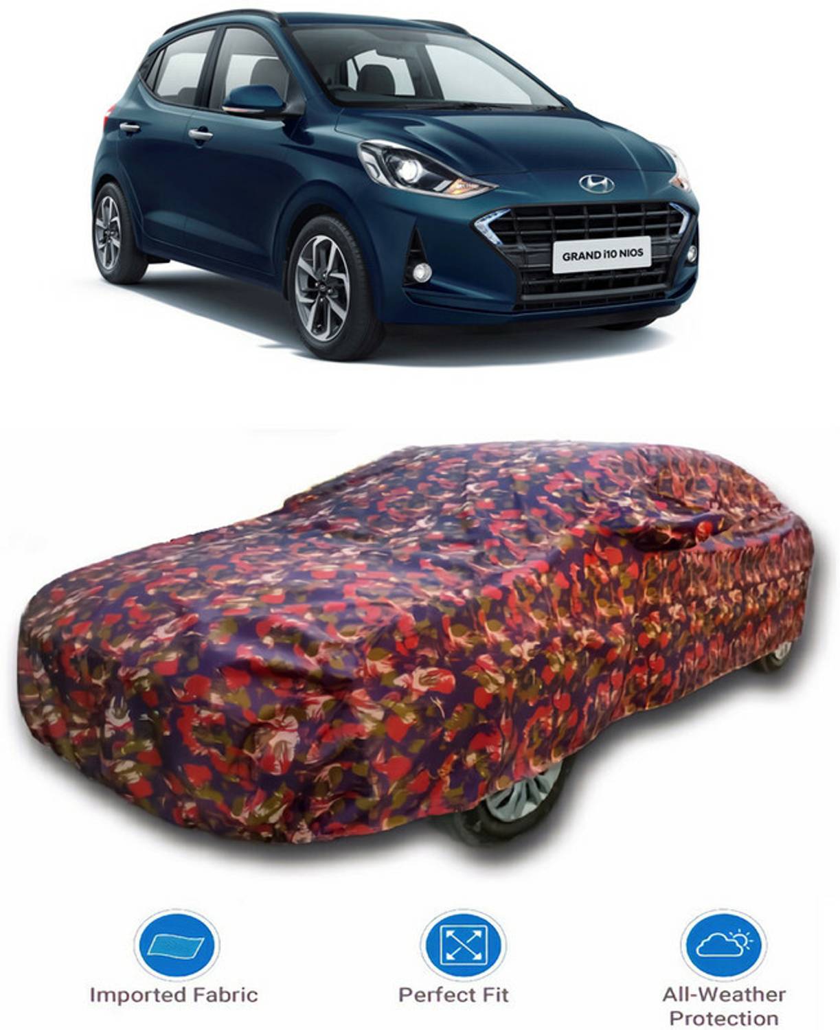 Ascension Car Cover For Hyundai Grand i10 Nios (With Mirror Pockets)
