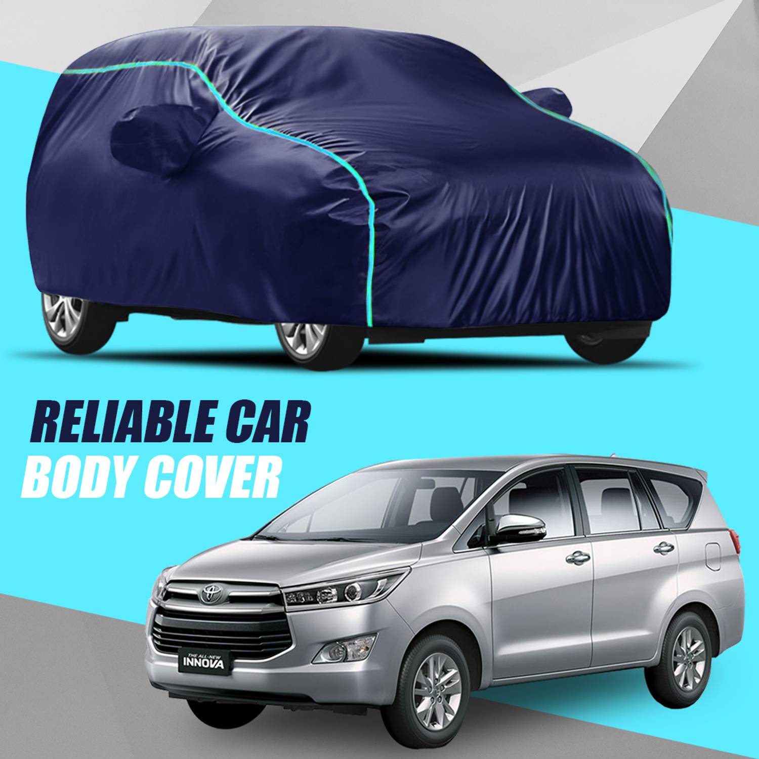 ALMICS Car Cover For Toyota Innova (With Mirror Pockets)