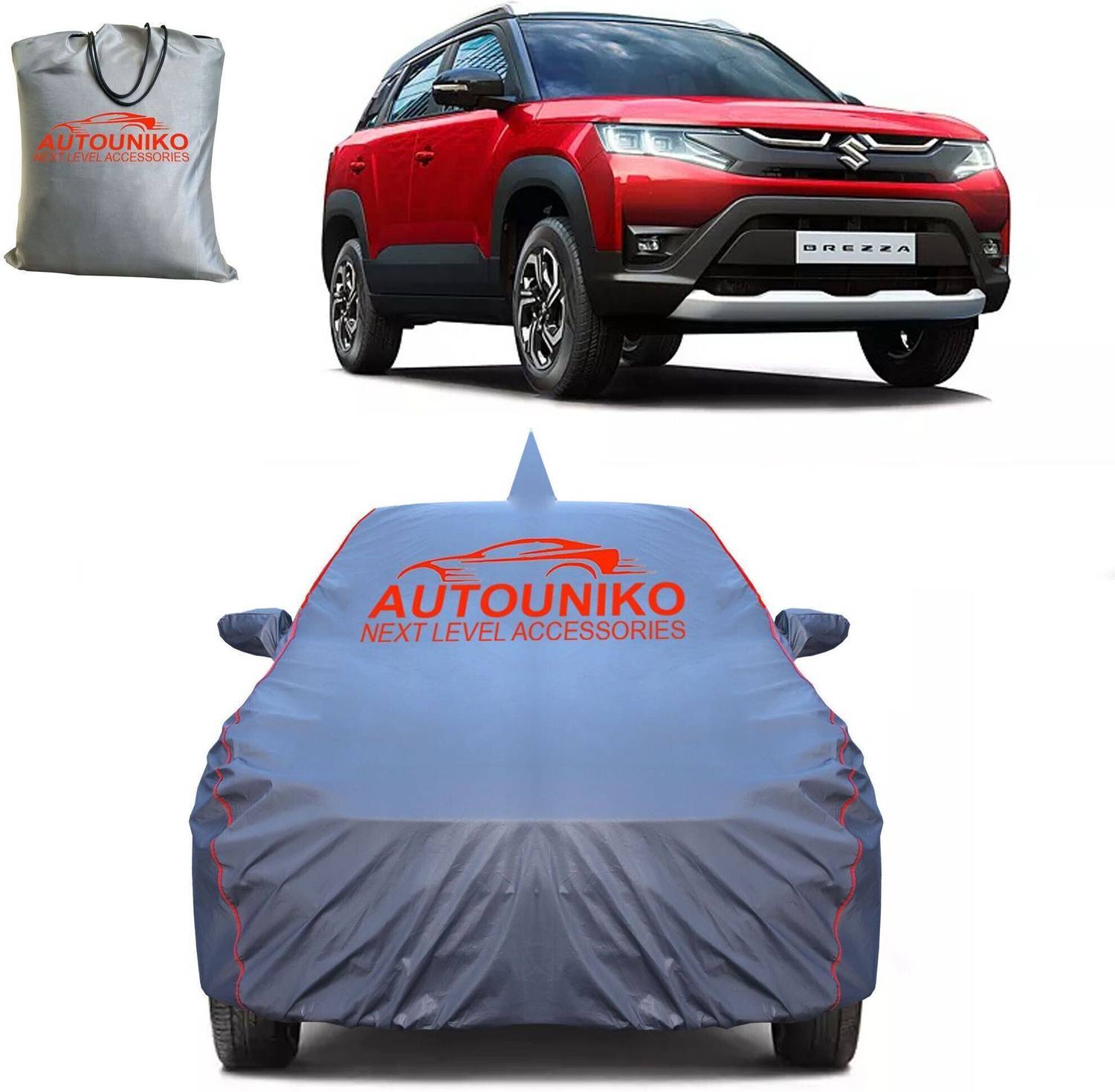 autouniko Car Cover For Maruti Suzuki Brezza (With Mirror Pockets)