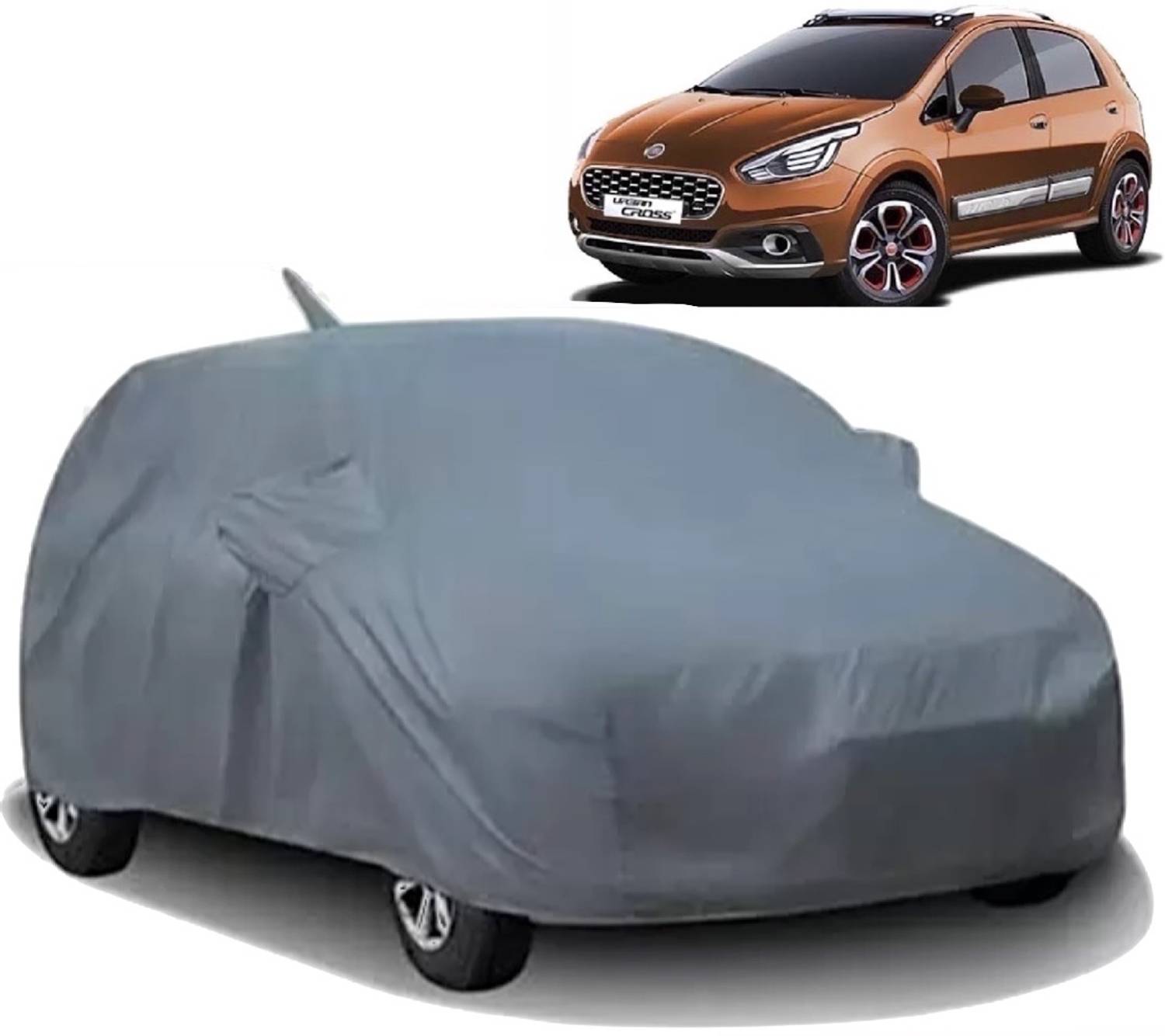 ANTIRO Car Cover For Fiat Urban Cross (With Mirror Pockets)