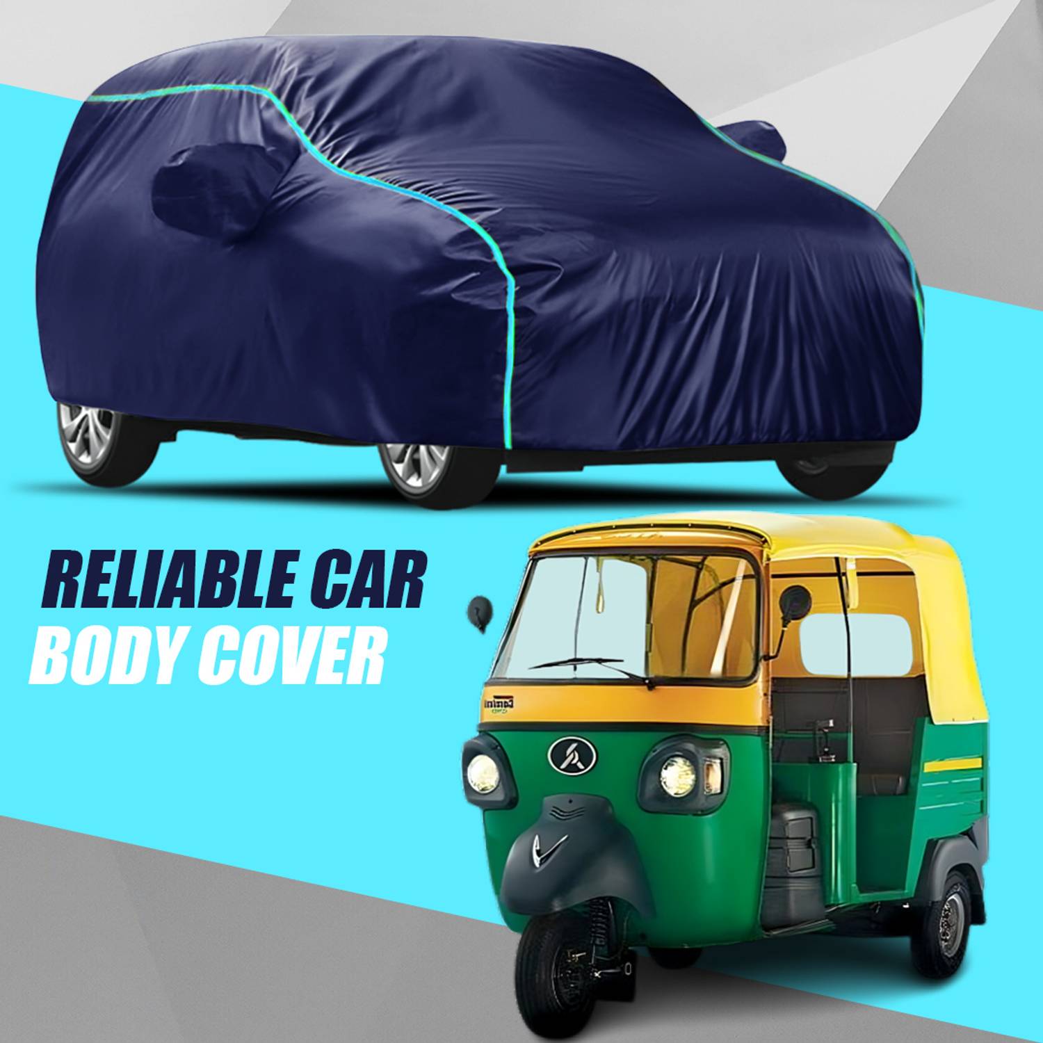 ANOXE Car Cover For Universal For Autorickshaw Universal For Autorickshaw (With Mirror Pockets)