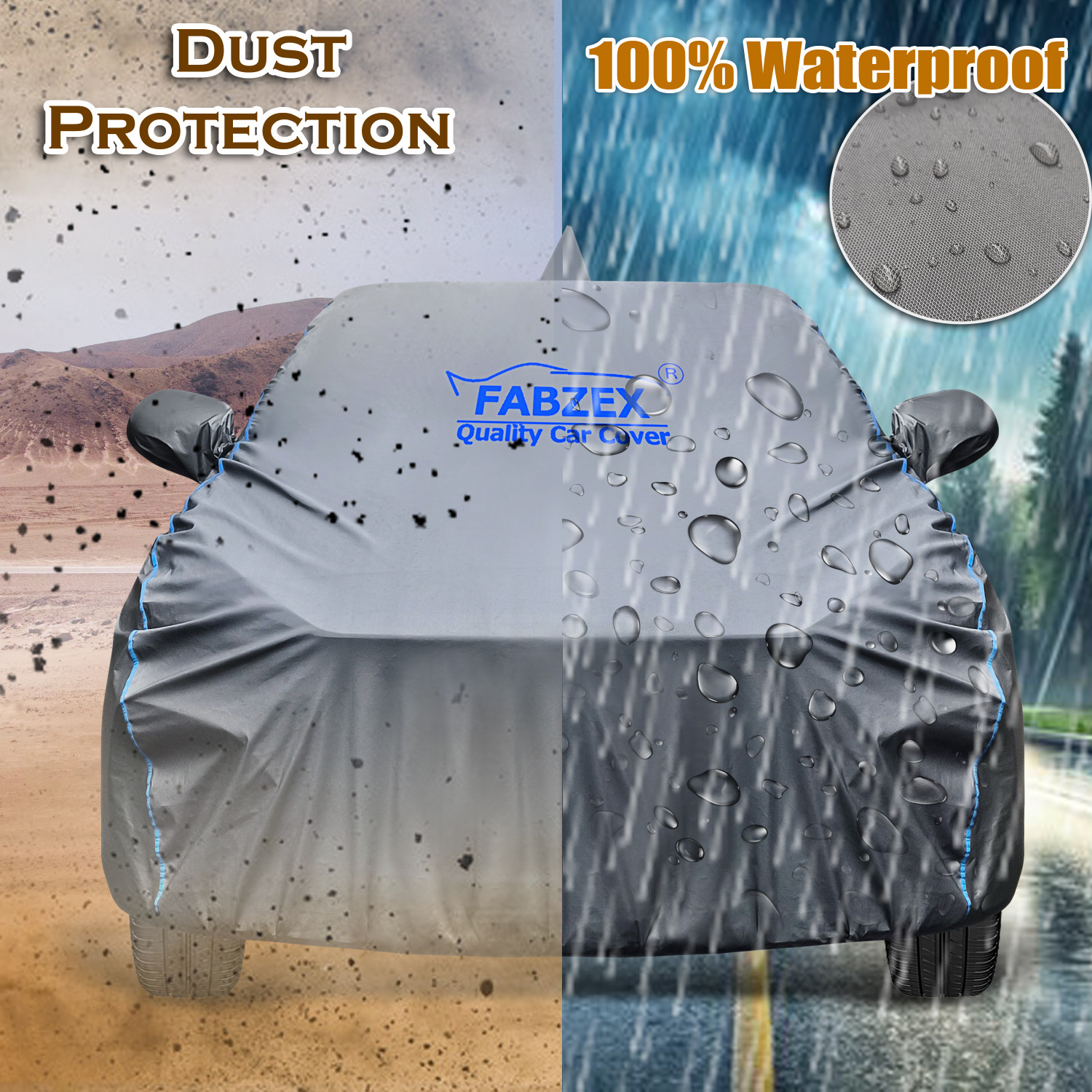 Image of FABZEX Car Cover For Mahindra XUV 3XO (With Mirror Pockets)