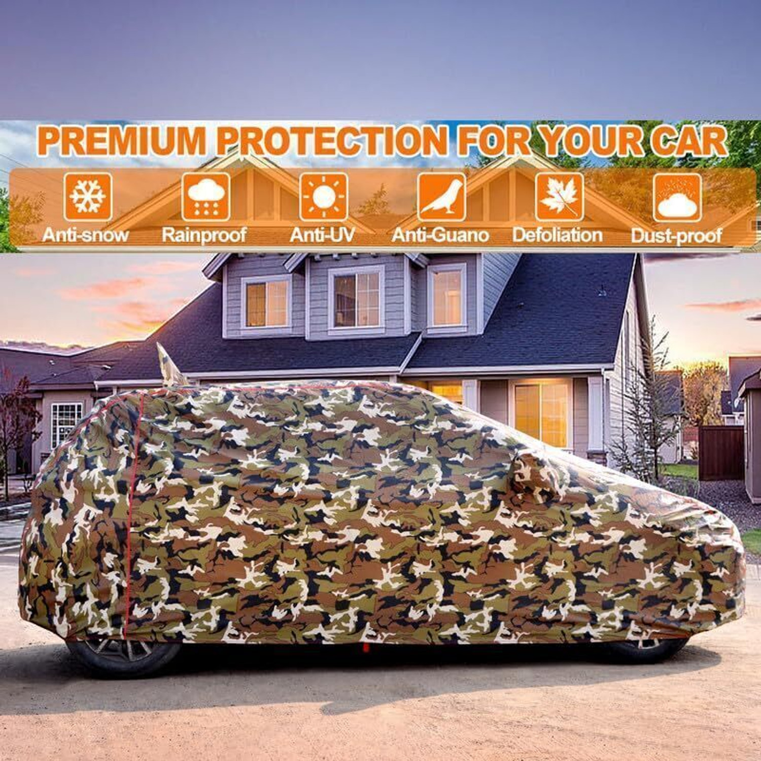 Image of TAXZONE Car Cover For Maruti Suzuki Ertiga, Ertiga LXI, Ertiga VXI, Ertiga VXI (With Mirror Pockets)