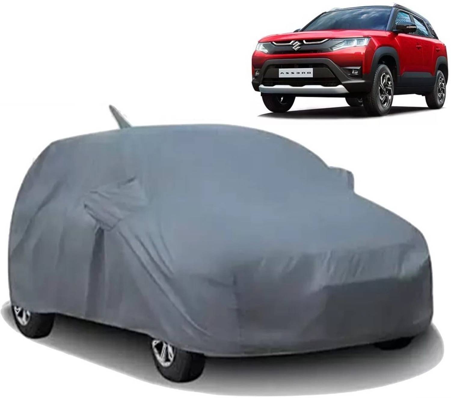 ALMICS Car Cover For Maruti Suzuki Brezza (With Mirror Pockets)
