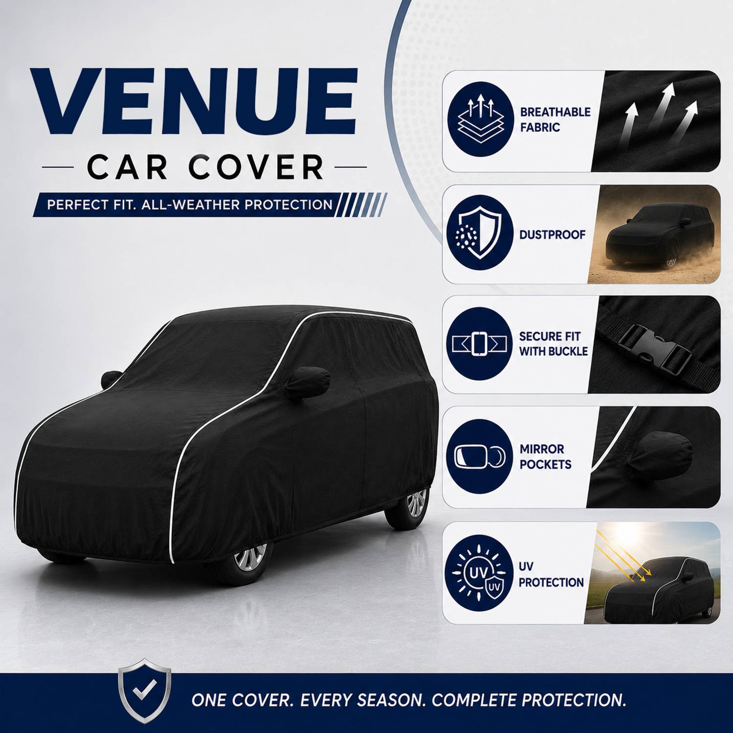 DriveBlaze Car Cover for Hyundai Venue - Image 2