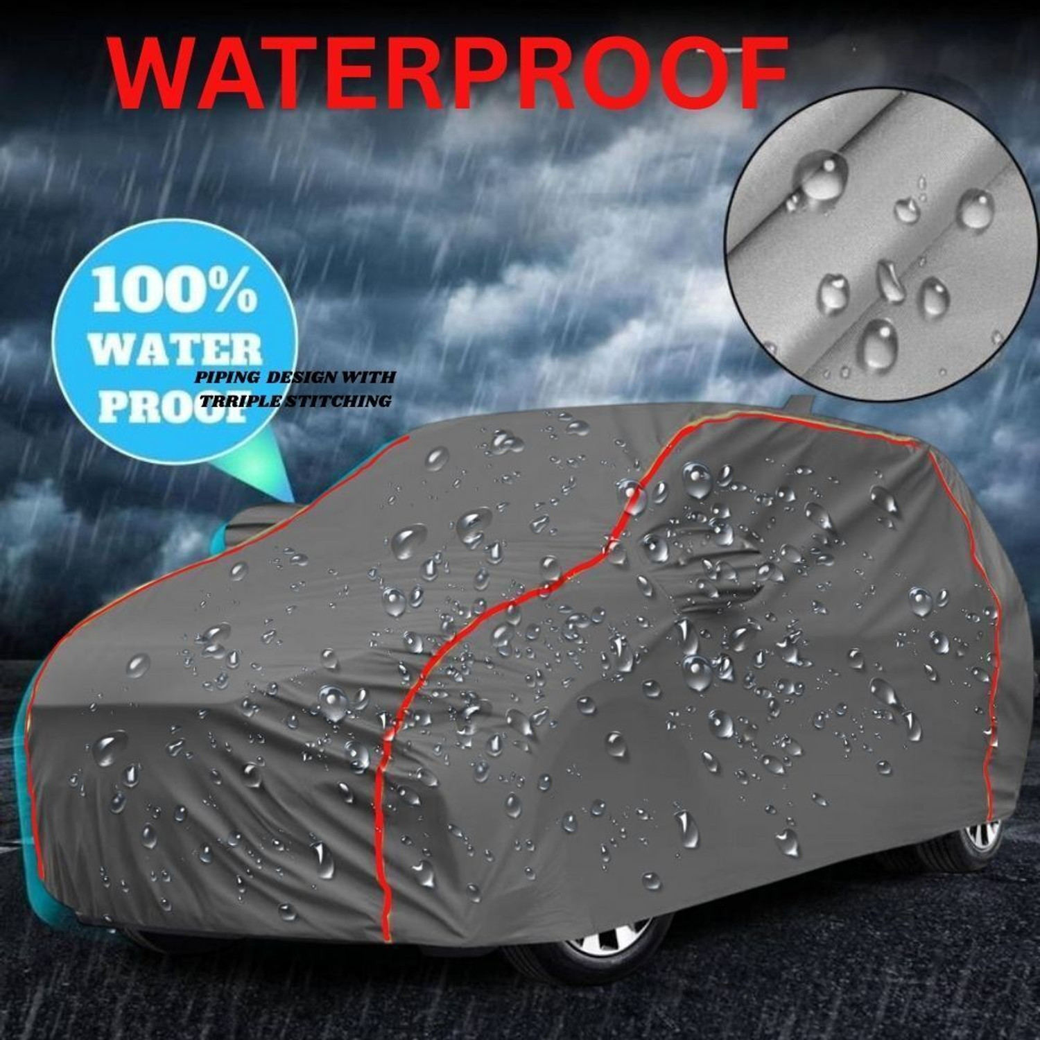 Image of LE PRA Car Cover For Hyundai i10, i10 1.2L, i10 Era, i10 Magna 1.1L, i10 Sportz 1.1L, i10 Sportz 1.1L LPG (With Mirror Pockets)