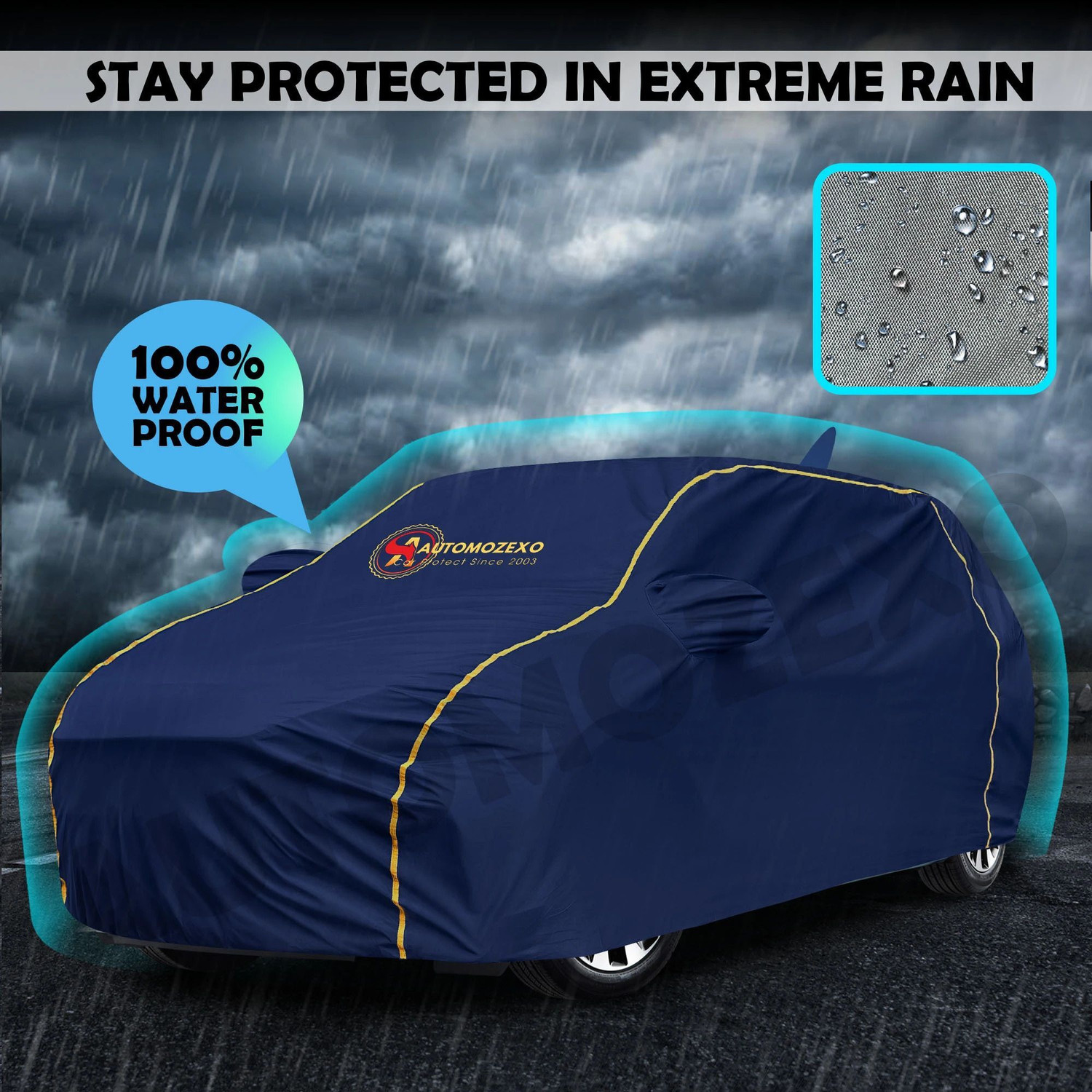Image of AUTOMOZEXO Car Cover For Kia SELTOS (With Mirror Pockets)