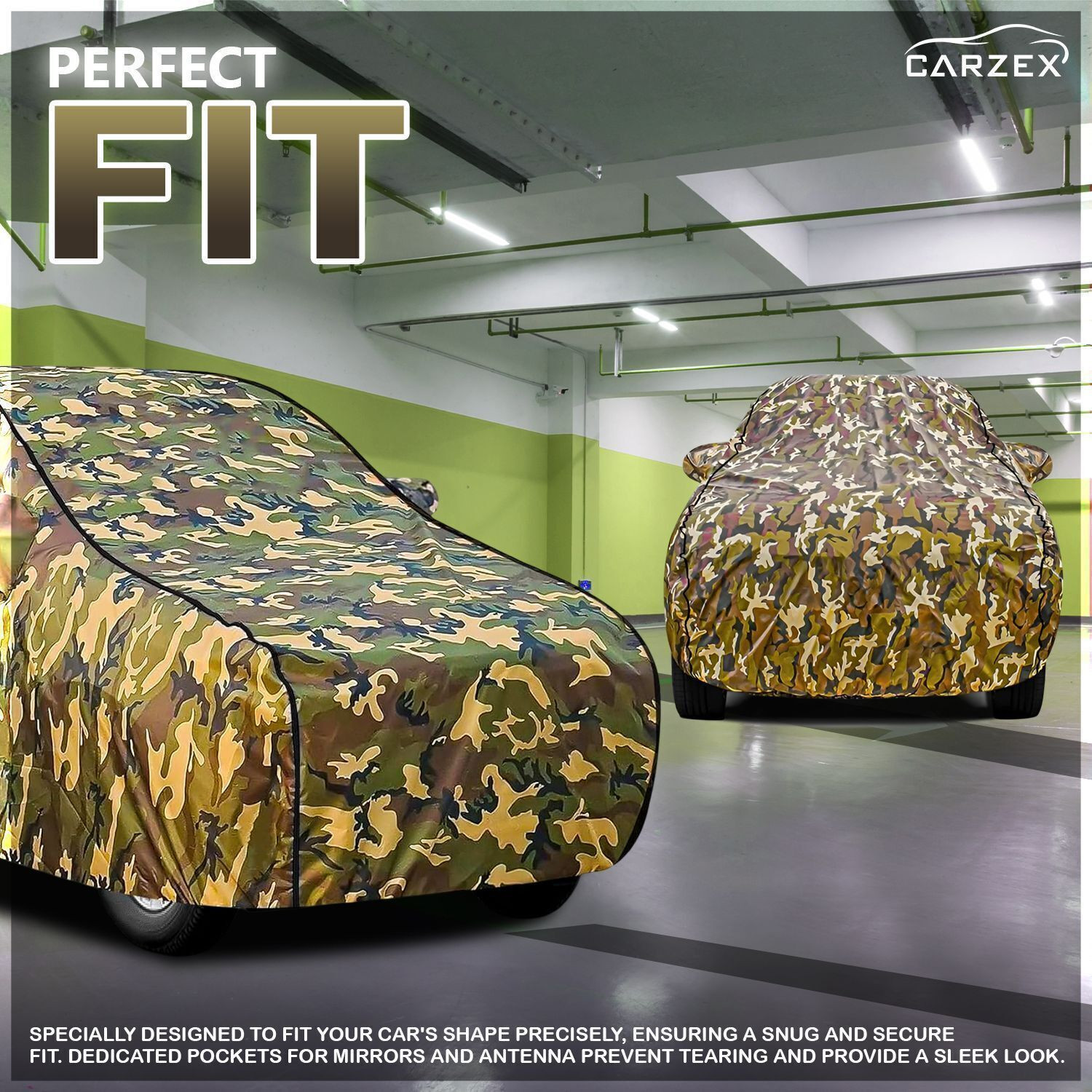 Image of CARZEX Car Cover For Volkswagen Virtus (With Mirror Pockets)