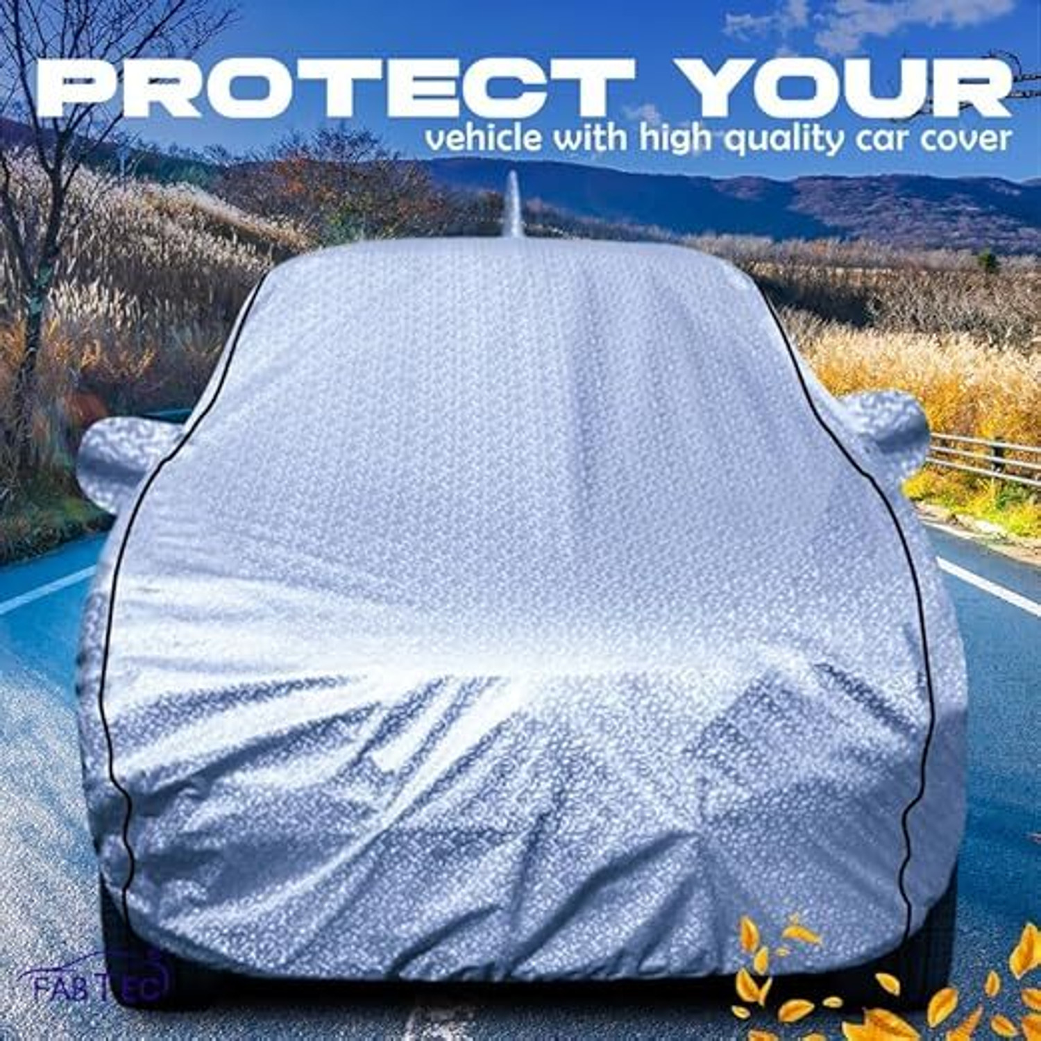 Image of FABTEC Car Cover For Hyundai Grand i10 (With Mirror Pockets)