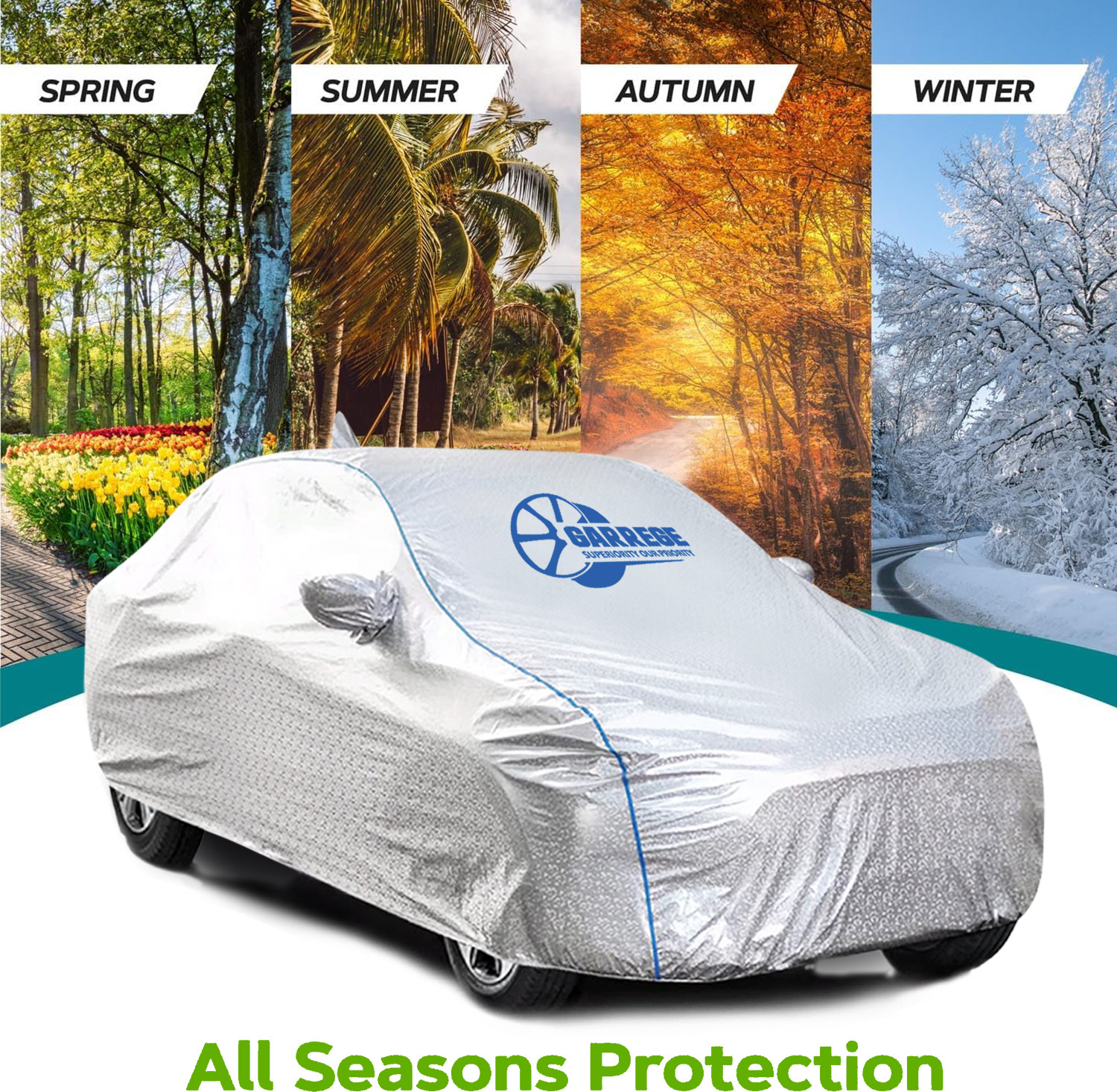 Image of GARREGE Car Cover For Maruti Suzuki XL6 (With Mirror Pockets)