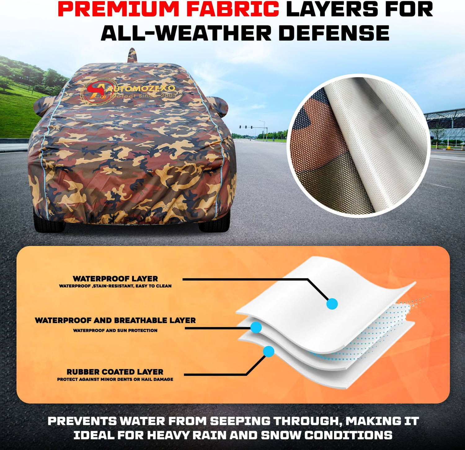 Image of AUTOMOZEXO Car Cover For Maruti Ertiga VXI (With Mirror Pockets)