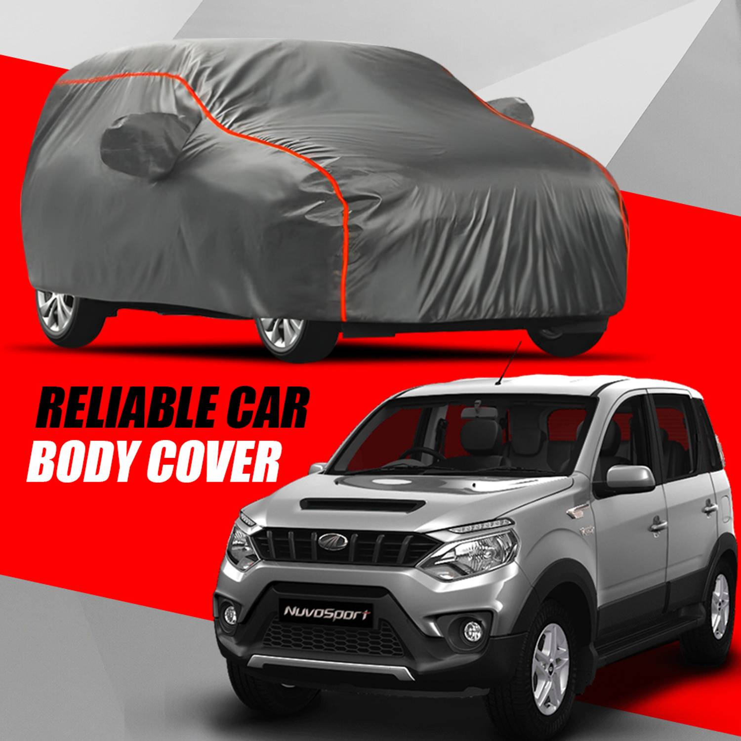 ANTIRO Car Cover For Mahindra Nuvosport (With Mirror Pockets)