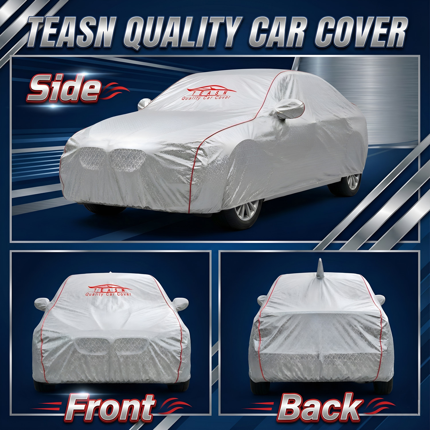 Image of TEASN Car Cover For Maruti Suzuki Brezza (With Mirror Pockets)