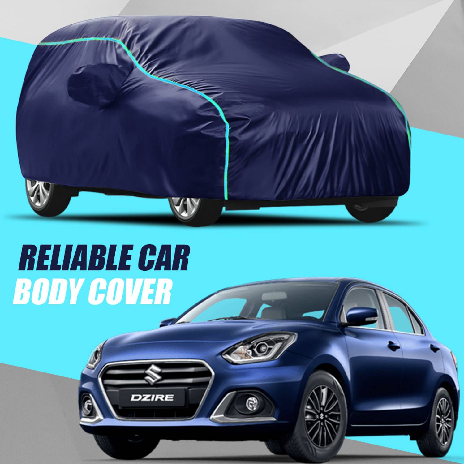 ANOXE Car Cover For Maruti Suzuki Dzire (With Mirror Pockets)
