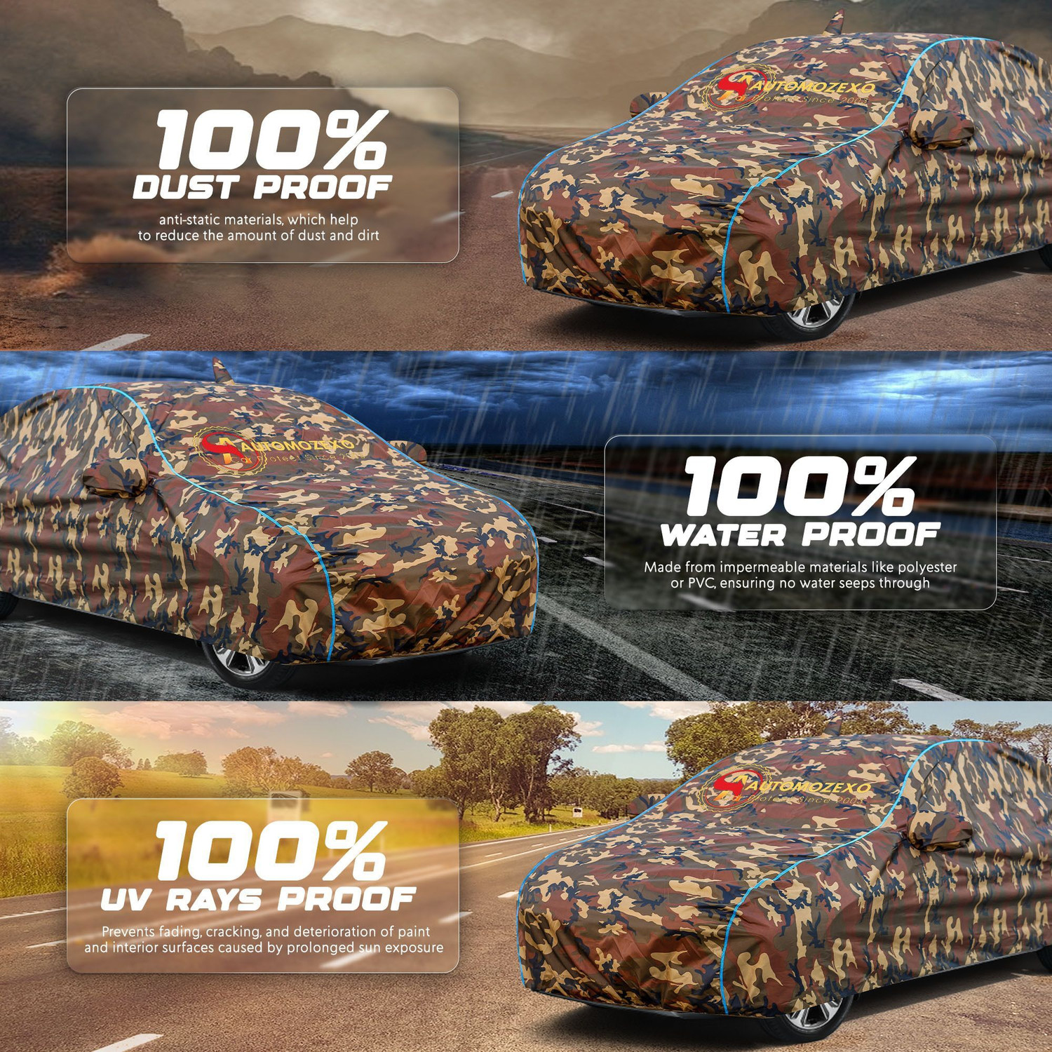 Image of AUTOMOZEXO Car Cover For Maruti Ertiga VXI (With Mirror Pockets)