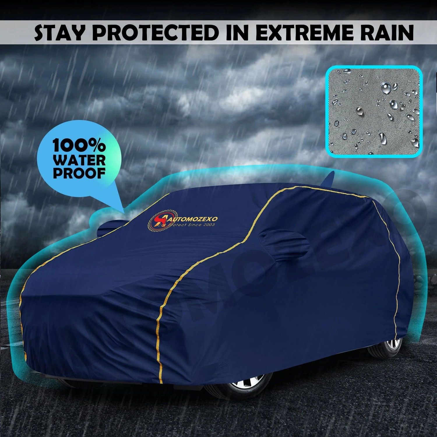 Image of AUTOMOZEXO Car Cover For Maruti, Maruti Suzuki Swift Dzire, Swift Dzire 1.3L, Swift Dzire AMT ZDI, Swift Dzire EX, Swift Dzire LXI (With Mirror Pockets)
