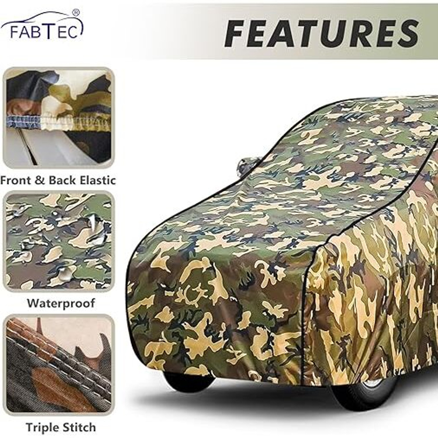 Image of FABTEC Car Cover For Hyundai Grand i10 (With Mirror Pockets)