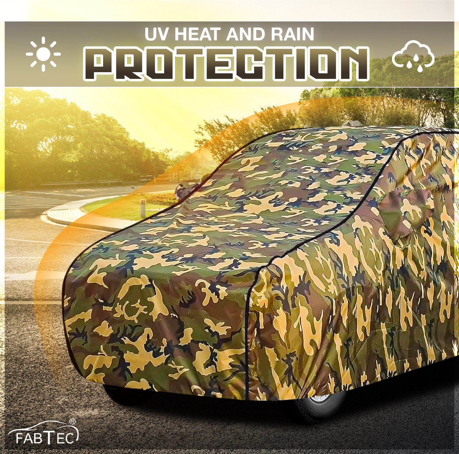 Image of FABTEC Car Cover For Maruti Suzuki Ciaz (With Mirror Pockets)