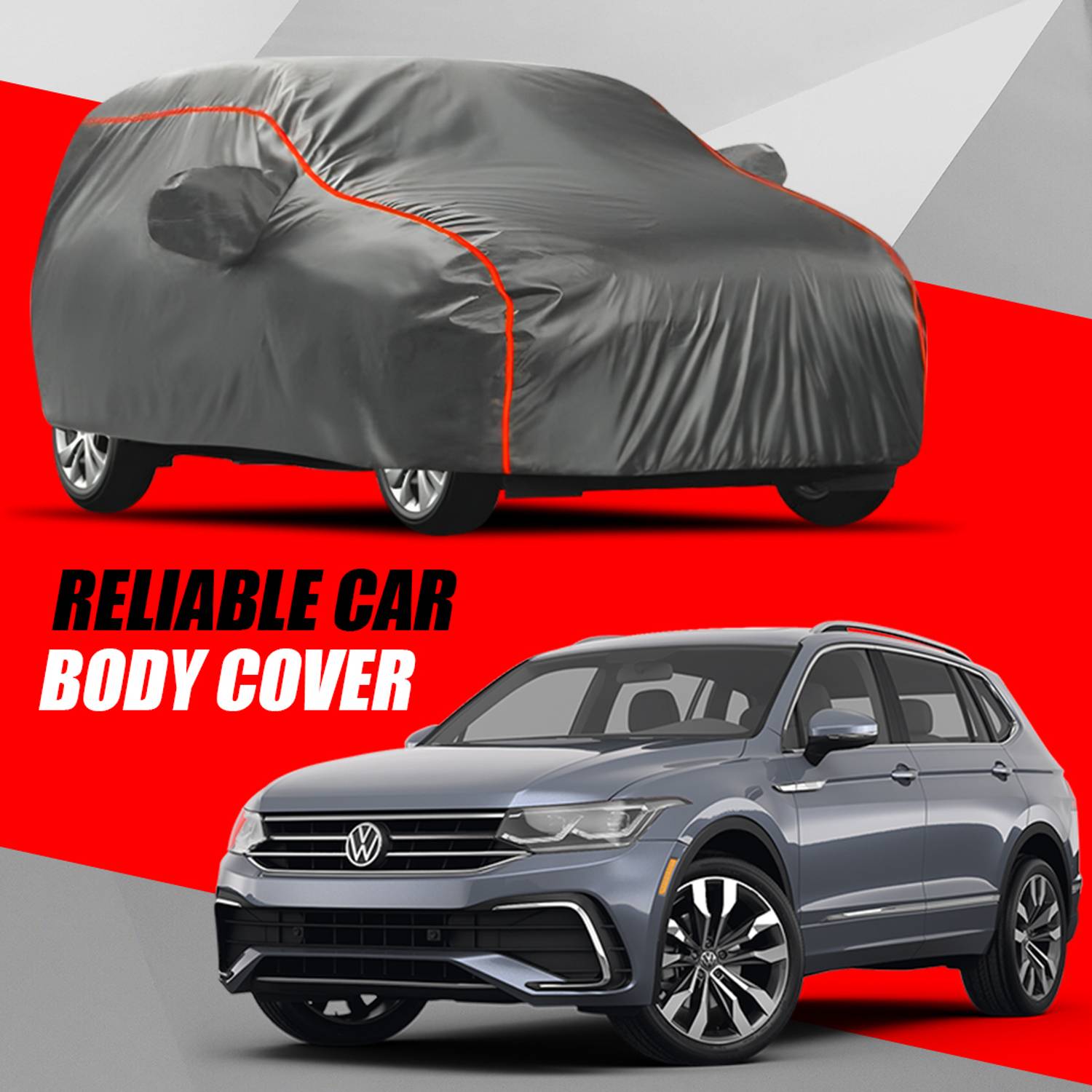 ANOXE Car Cover For Volkswagen Tiguan (With Mirror Pockets)