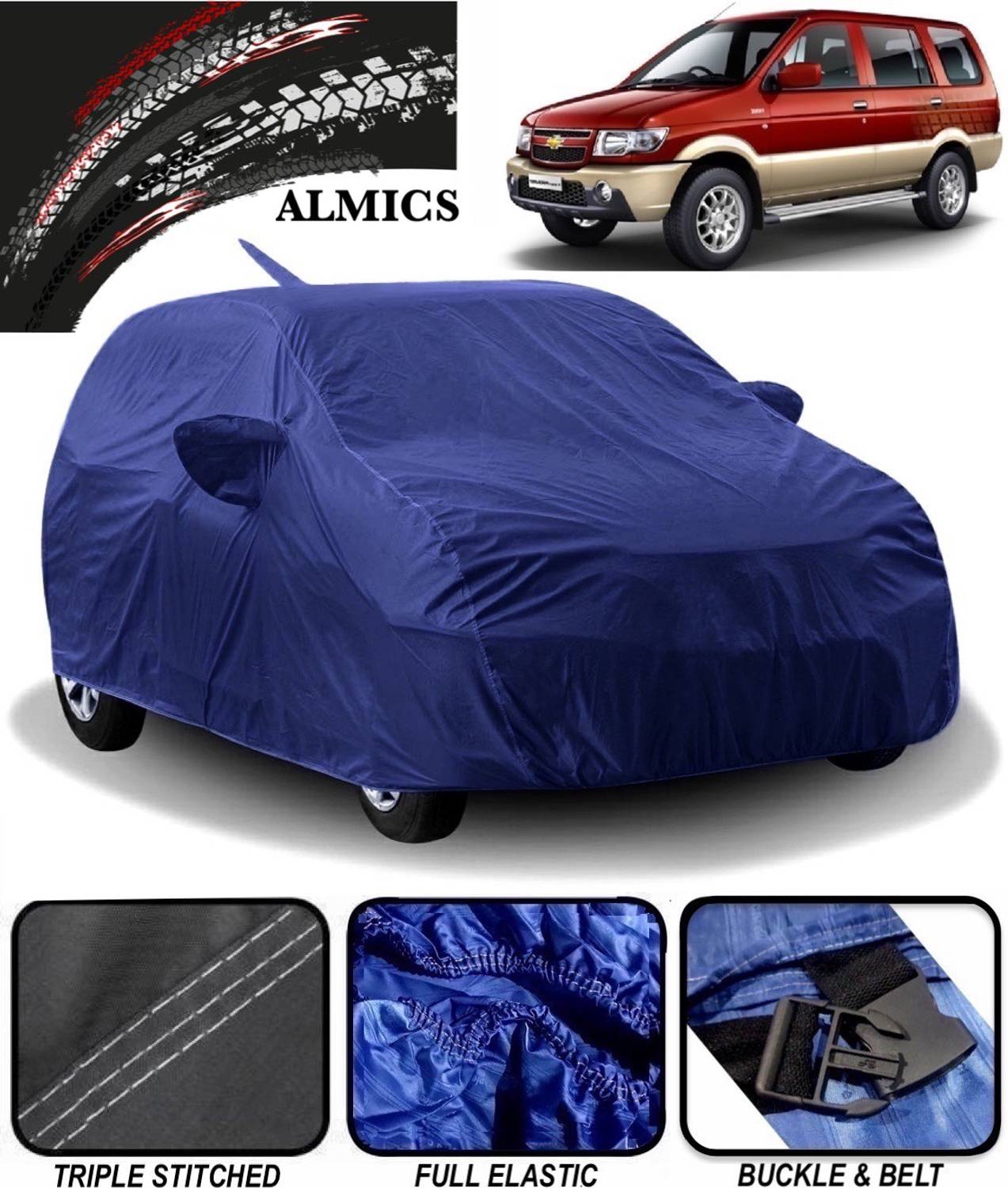 ALMICS Car Cover For Chevrolet Tavera (With Mirror Pockets)