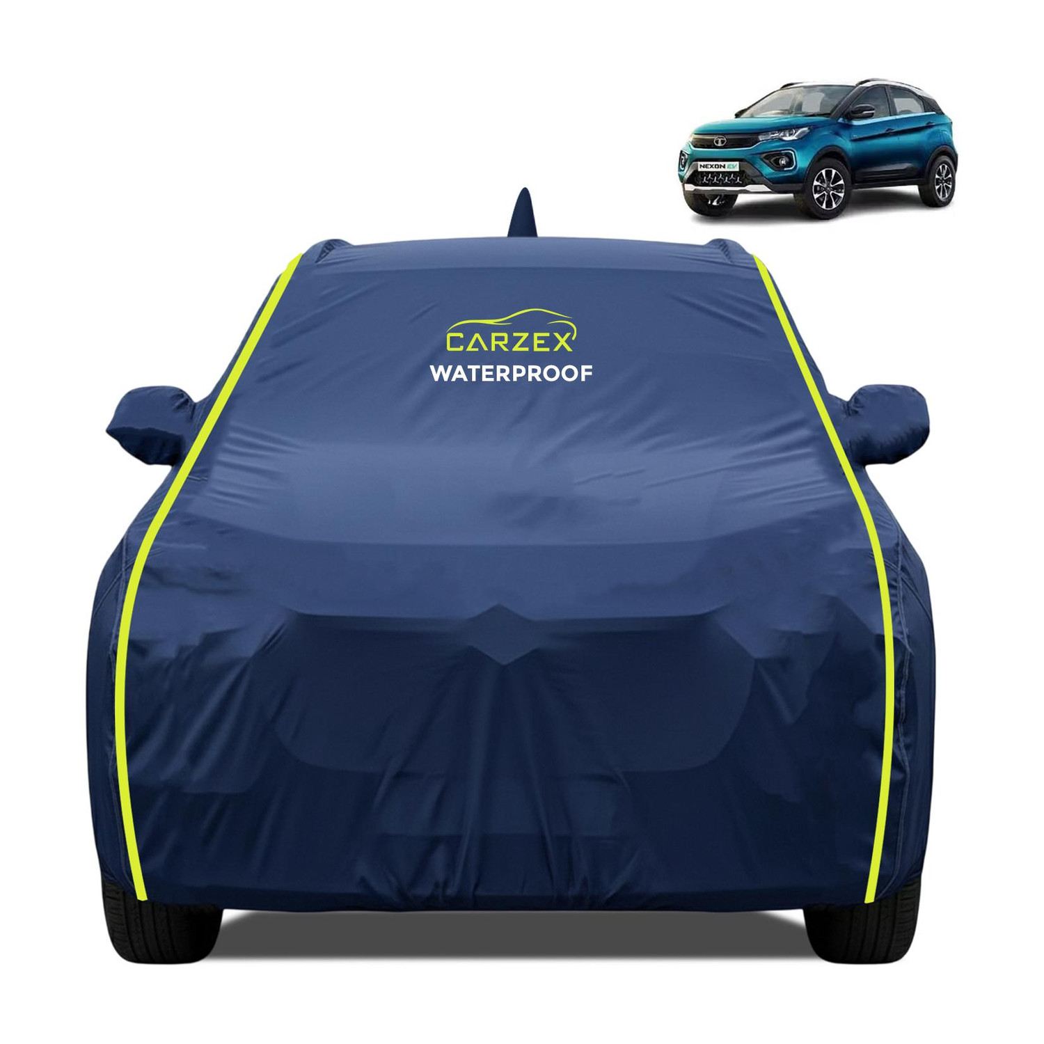 Image of CARZEX Tata Nexon EV Body Cover (Blue, For 2023, 2024, 2025, 2026 Models)
