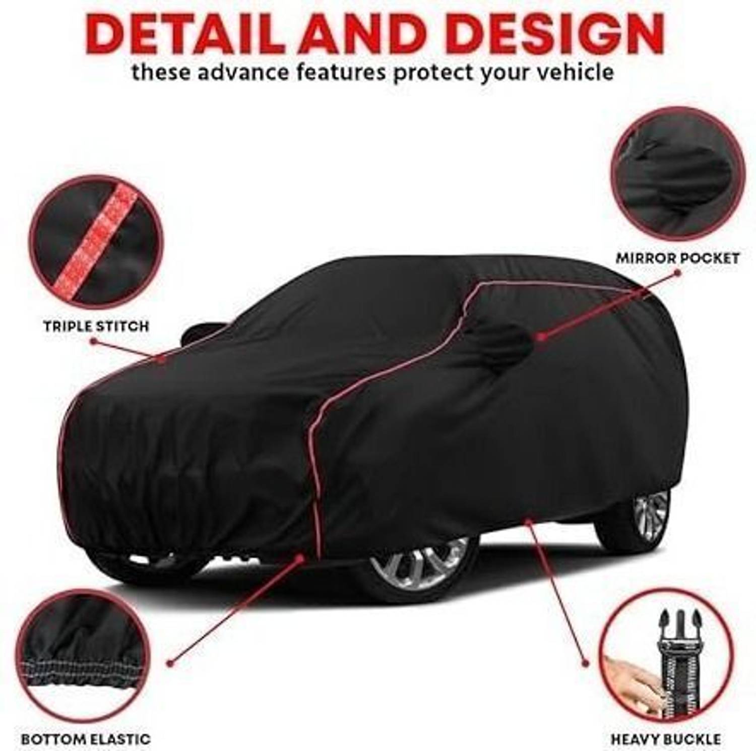 ACTIMO Car Cover For Maruti Suzuki Alto K10 VXI (With Mirror Pockets)