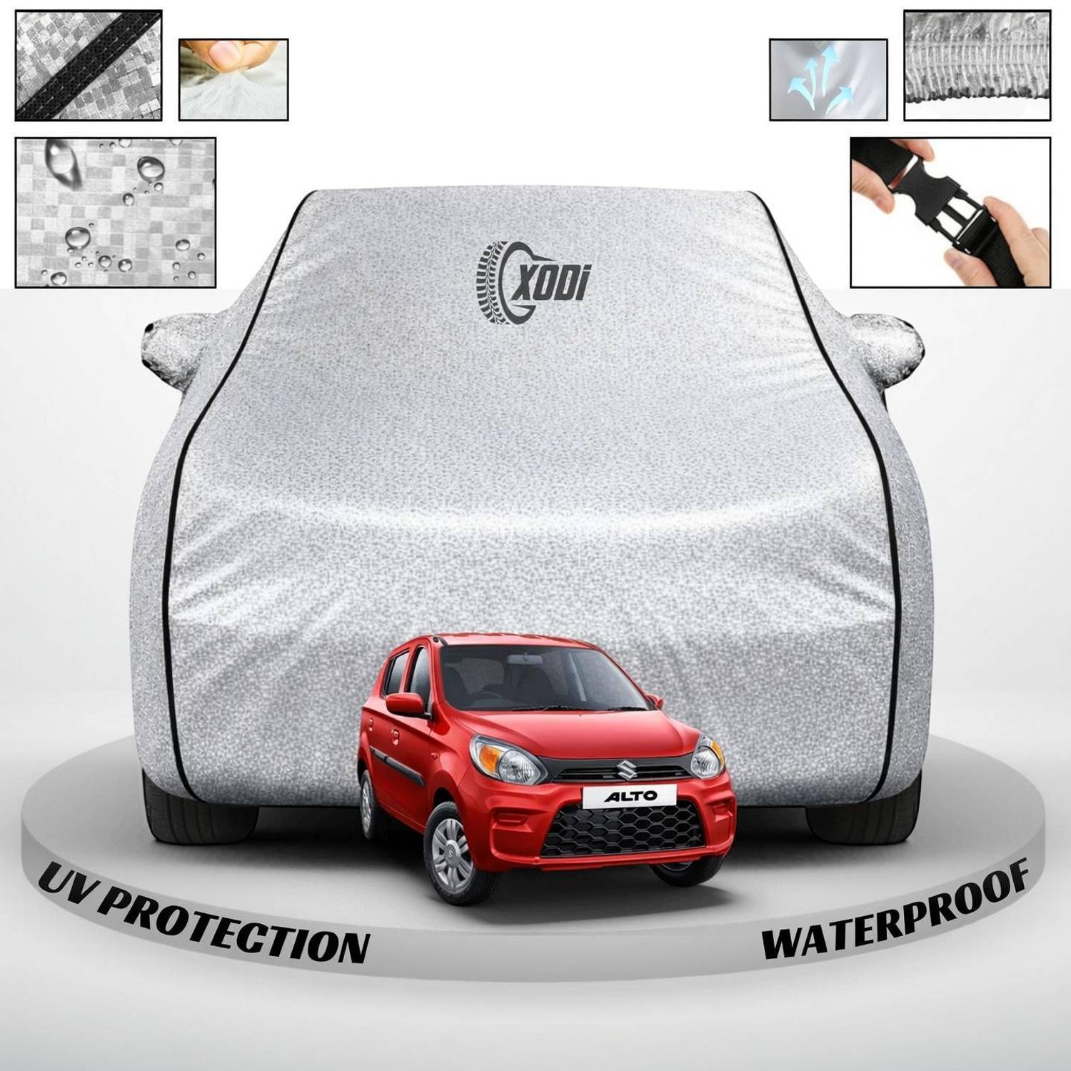 AutoTen Car Cover For Maruti Suzuki Alto (With Mirror Pockets)