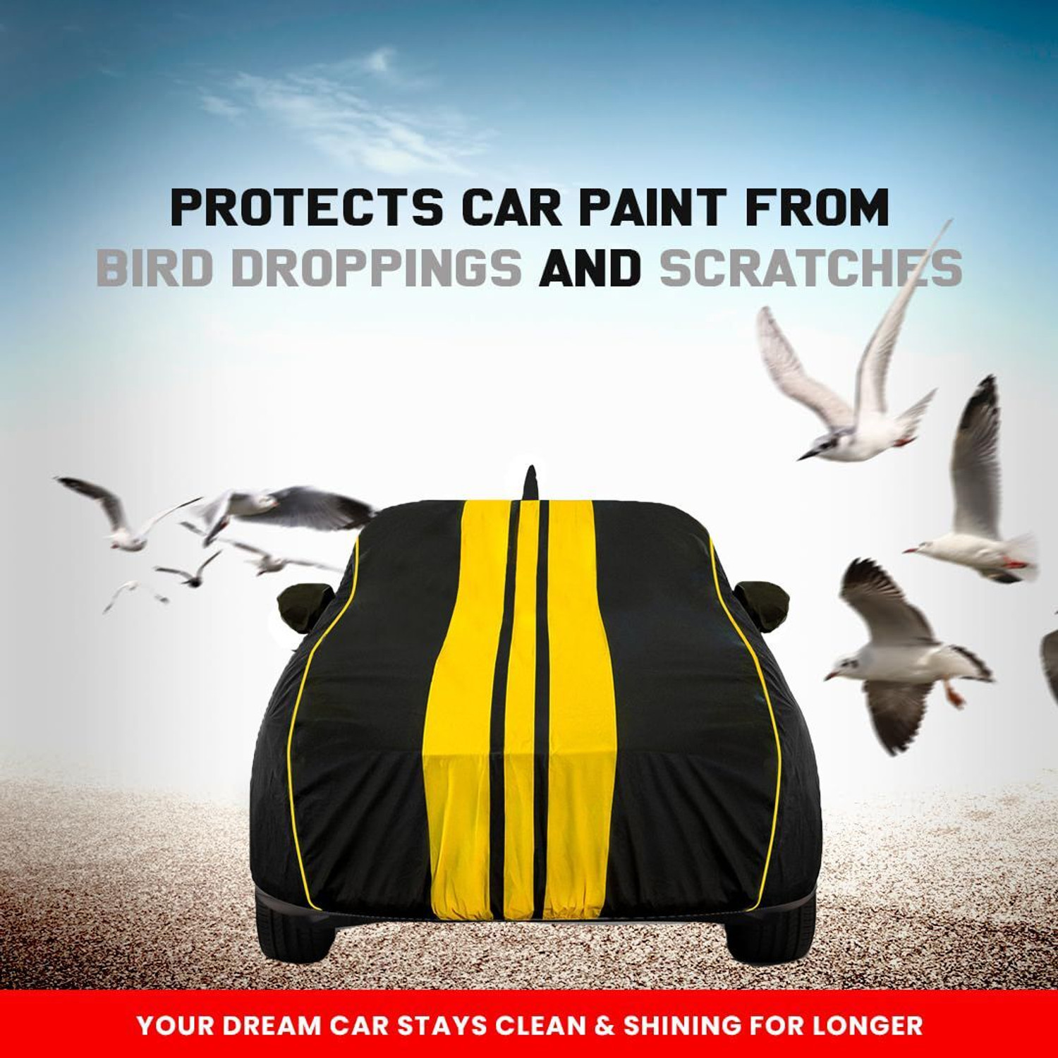 Image of TAXZONE Car Cover For Kia Sonet (With Mirror Pockets)