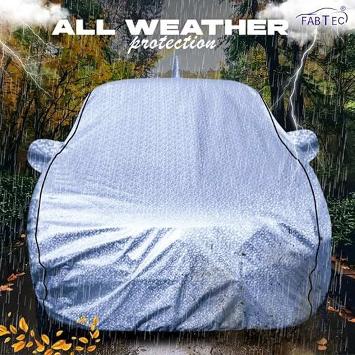 Image of FABTEC Car Cover For Hyundai Grand i10 (With Mirror Pockets)