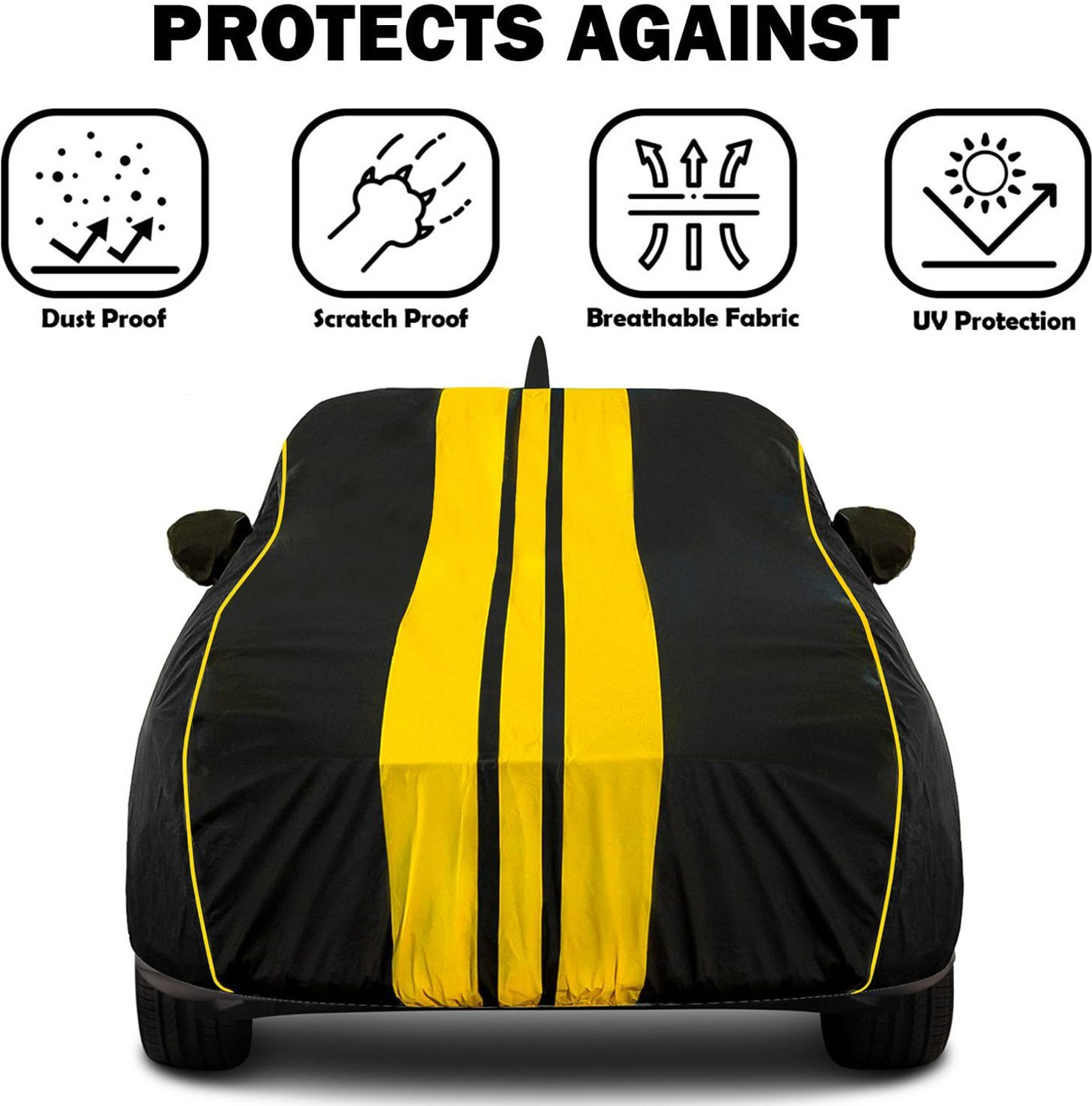 Image of TAXZONE Car Cover For Kia Sonet (With Mirror Pockets)