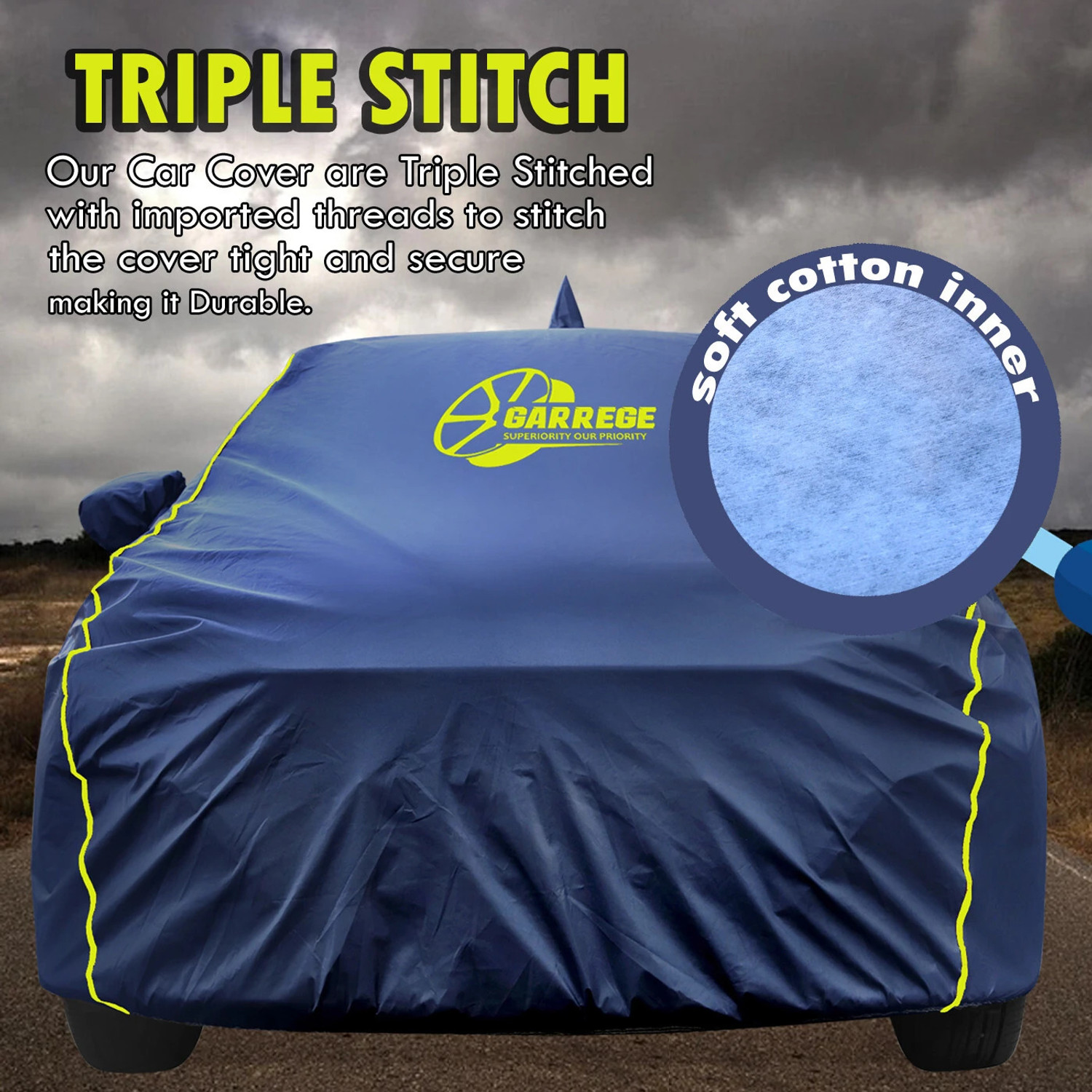 Image of GARREGE Car Cover For Tata Punch (With Mirror Pockets)