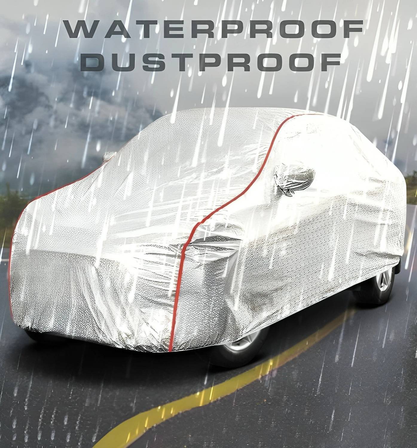 TEASN Car Cover for Tata Nexon Silver - Image 1