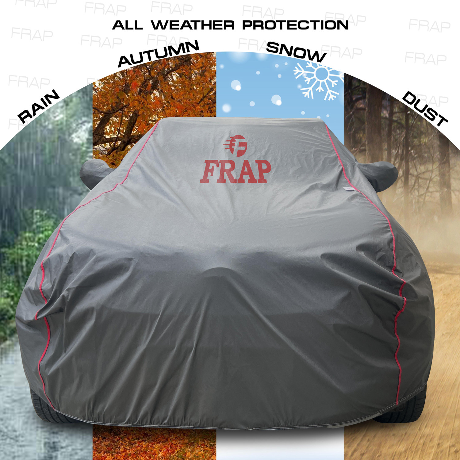 Image of Frap Car Cover For Maruti Suzuki Swift, Swift LXI, Swift VXI Optional, Swift ZXI Plus (With Mirror Pockets)