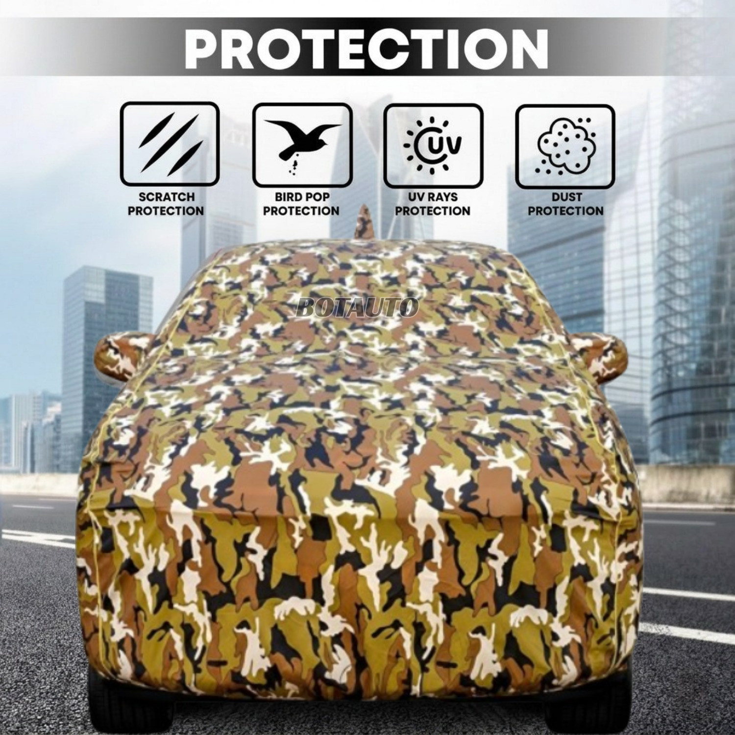 Image of BOTAUTO Car Cover For Maruti Suzuki Fronx (With Mirror Pockets)