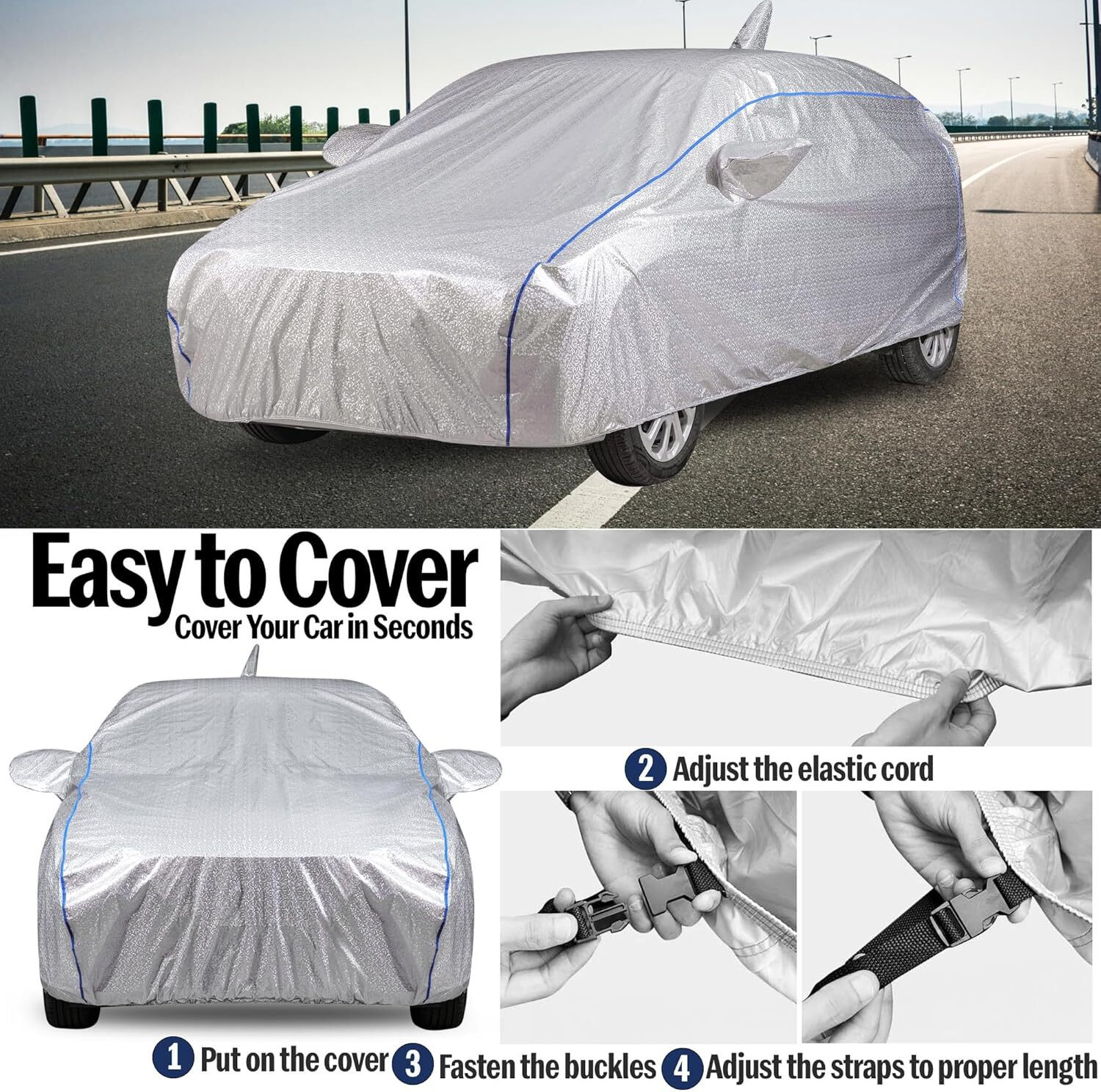 Image of Auto Drift Car Cover For Tata Tiago, Tiago 1.05 Revotorq XB, Tiago 1.05 Revotorq XE, Tiago 1.05 Revotorq XE Option, Tiago 1.05 Revotorq XM, Tiago 1.05 Revotorq XM Option, Tiago 1.05 Revotorq XT, Tiago 1.05 Revotorq XT Option, Tiago 1.05 Revotorq XZ, Tiago 1.2 Revotron XB, Tiago 1.2 Revotron XE, Tiago 1.2 Revotron XE Option, Tiago 1.2 Revotron XM, Tiago 1.2 Revotron XM Option, Tiago 1.2 Revotron XT, Tiago 1.2 Revotron XT Option, Tiago 1.2 Revotron XZ, Tiago EV, Tiago Facelift, Tiago JTP, Tiago JTP Petrol, Tiago NRG, Tiago NRG AMT Petrol, Tiago NRG Diesel, Tiago NRG Petrol, Tiago Revotron XB, Tiago Revotron XE, Tiago Revotron XE (O), Tiago Revotron XM, Tiago Revotron XM (O) (With Mirror Pockets)