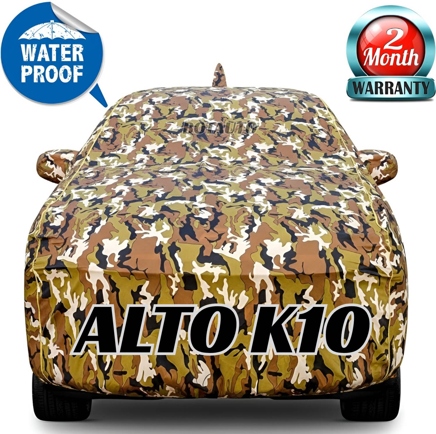 BOTAUTO Car Cover For Maruti Suzuki Alto K10 (With Mirror Pockets)