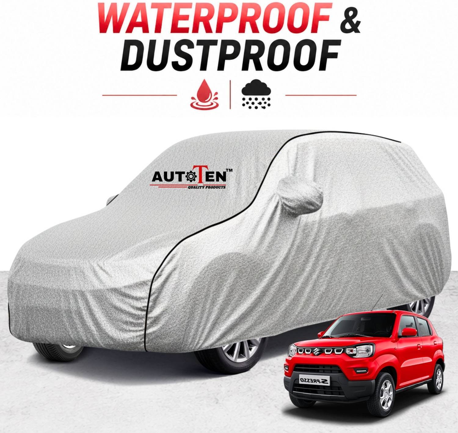 AutoTen Car Cover For Maruti S-Presso (With Mirror Pockets)