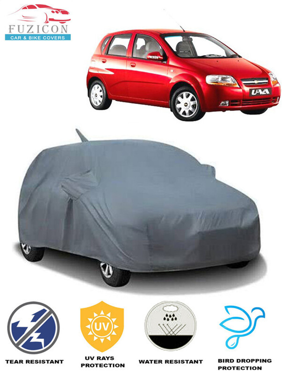 Image of FUZICON Car Cover For Chevrolet UVA (With Mirror Pockets)