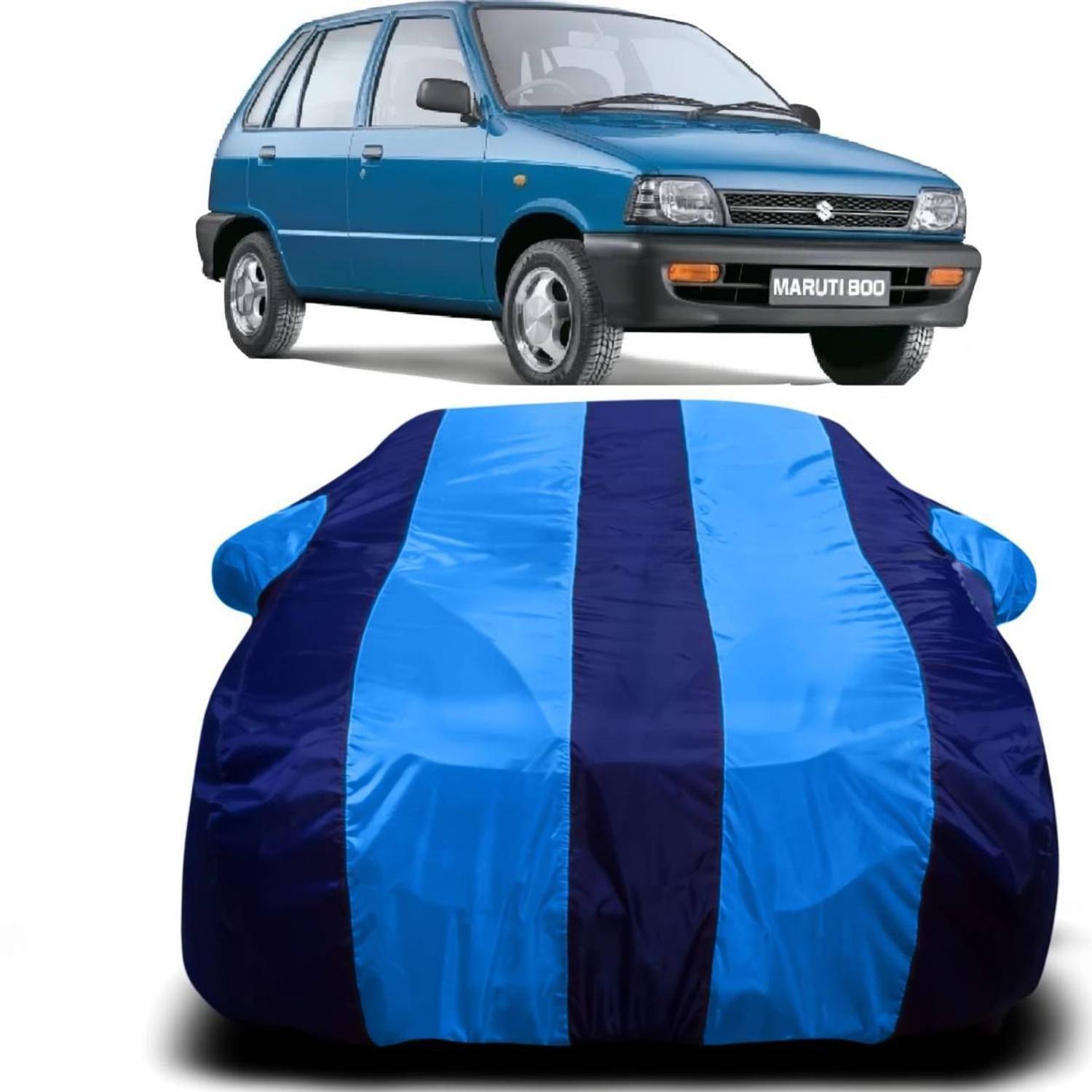 AUCTIMO Car Cover For Maruti Suzuki 800 (With Mirror Pockets)