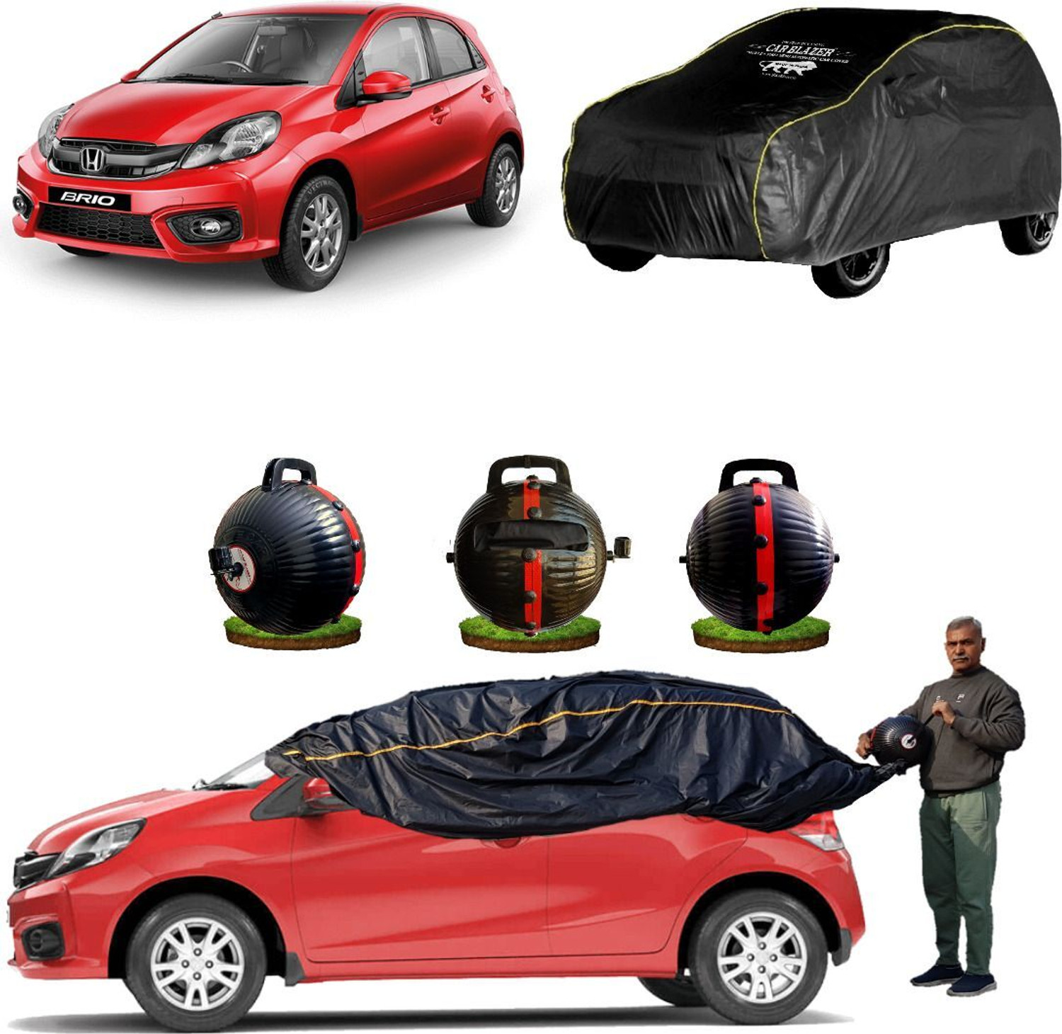 Image of CARBLAZER Car Cover For Honda Brio (Without Mirror Pockets)