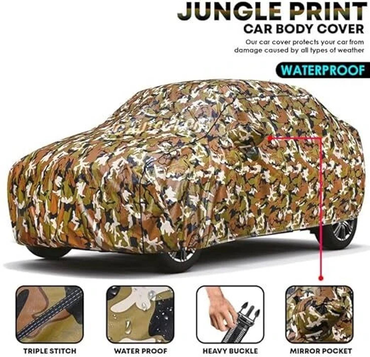 ANOXE Car Cover For Tata Nexon EV (With Mirror Pockets)