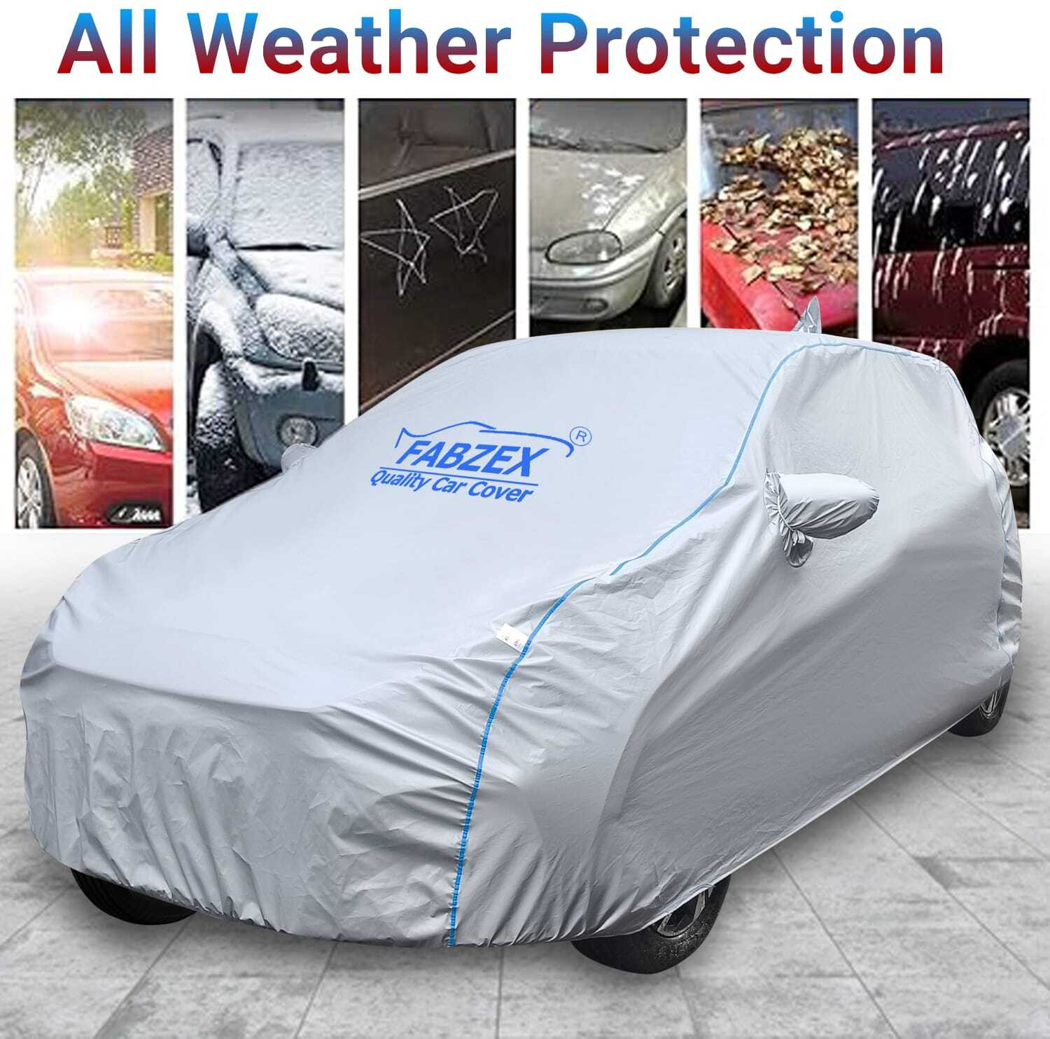 Image of FABZEX Car Cover For Maruti Suzuki Swift, Swift AMT VDI, Swift AMT VDI Diesel, Swift AMT VXI, Swift AMT VXI Petrol, Swift AMT ZDI, Swift AMT ZDI Diesel, Swift AMT ZDI Plus Diesel, Swift AMT ZXI, Swift AMT ZXI Petrol, Swift AMT ZXI Plus Petrol (With Mirror Pockets)