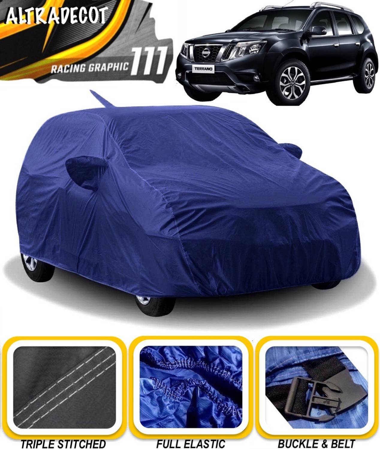 ALTRADECOT Car Cover For Nissan Terrano (With Mirror Pockets)