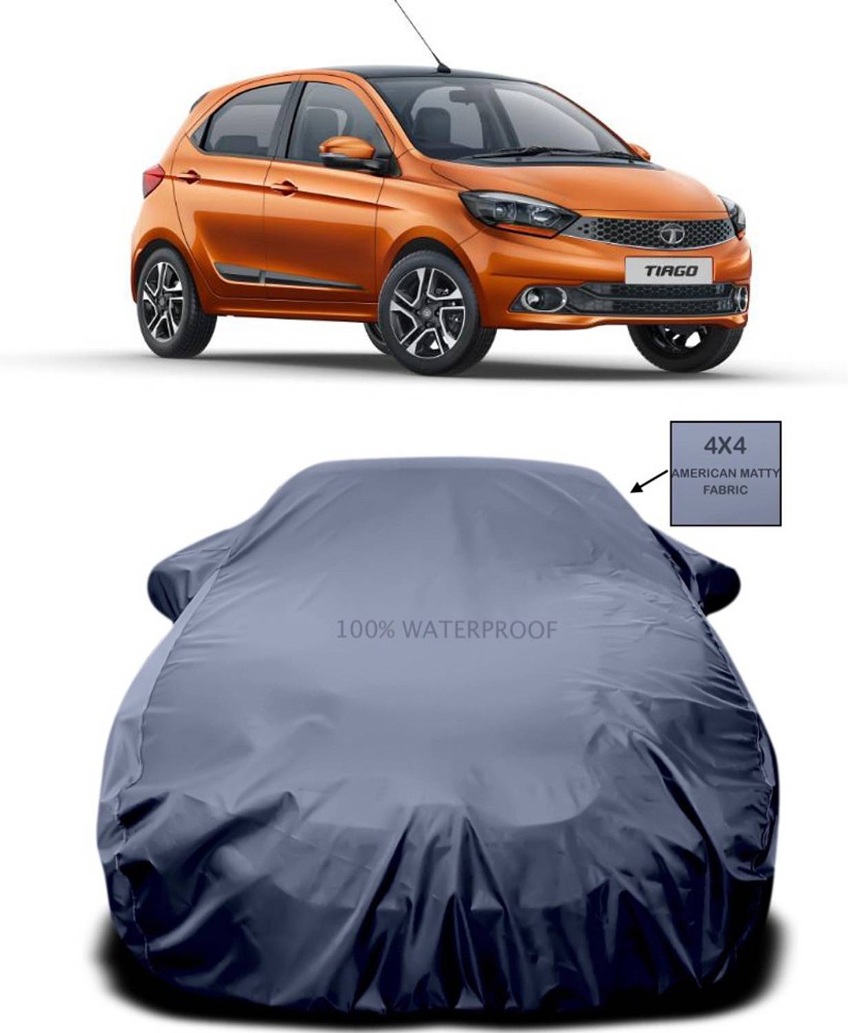 Ascension Car Cover For Tata Tiago (With Mirror Pockets)