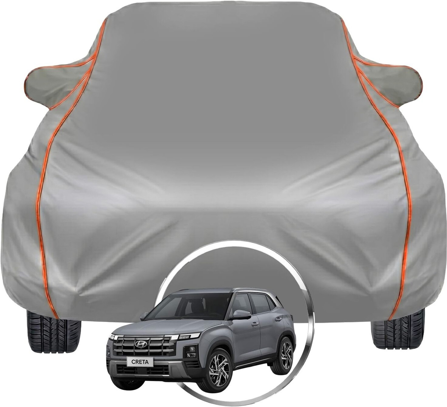 Image of ALLEXTREME Car Cover For Hyundai Creta (With Mirror Pockets)